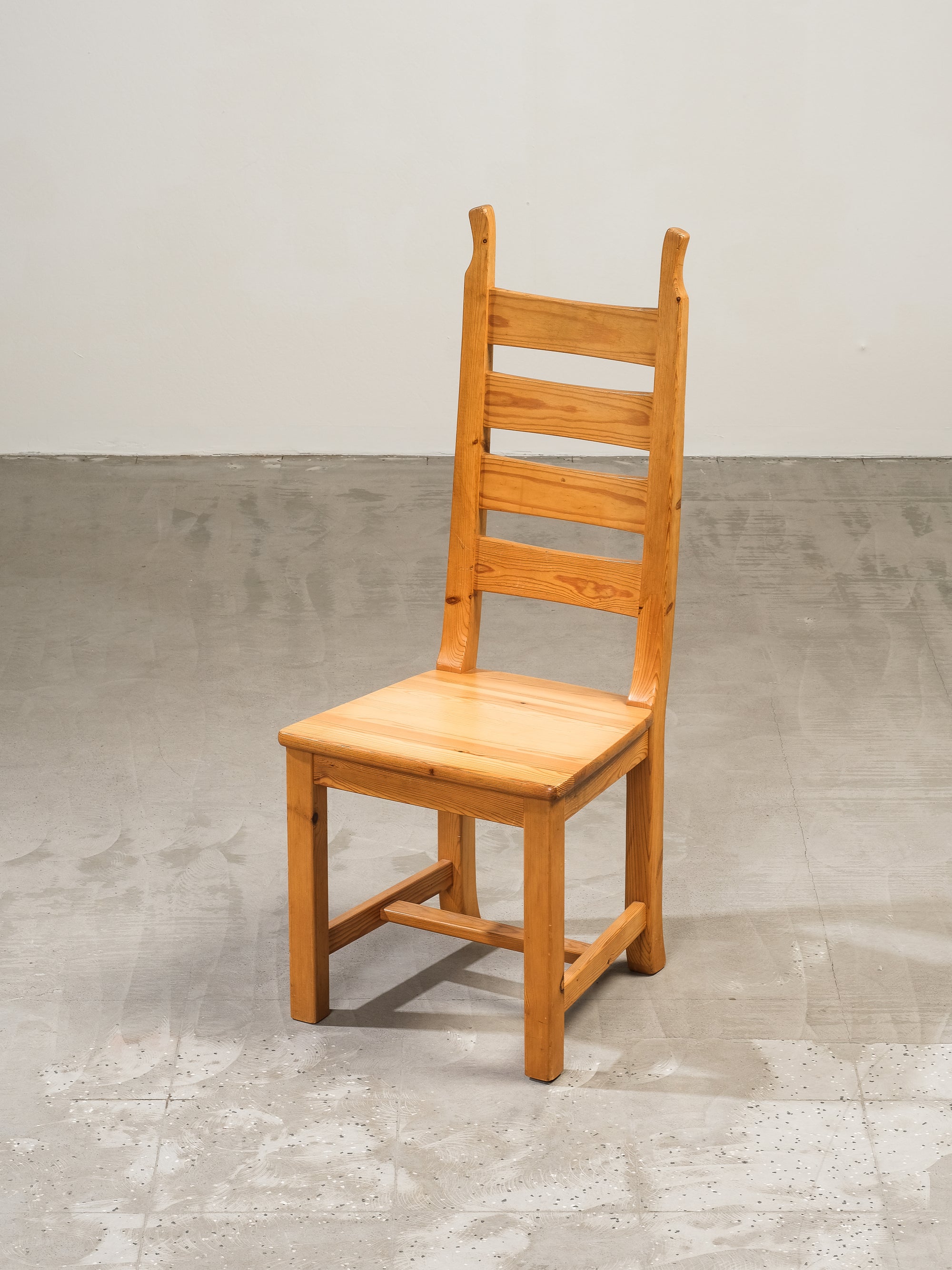 Swedish Ladder Back Dining Chairs in Solid Pine, 1970s, Set of 6