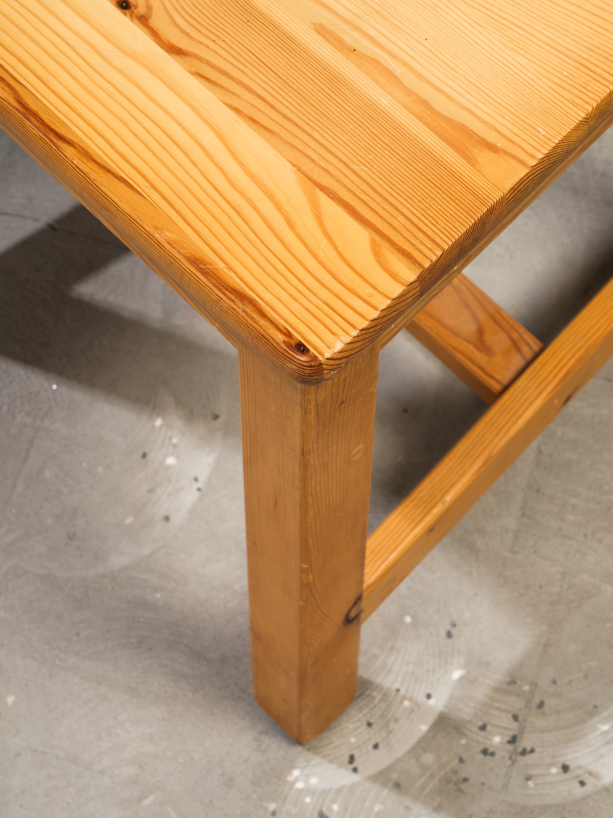 Swedish Ladder Back Dining Chairs in Solid Pine, 1970s, Set of 6