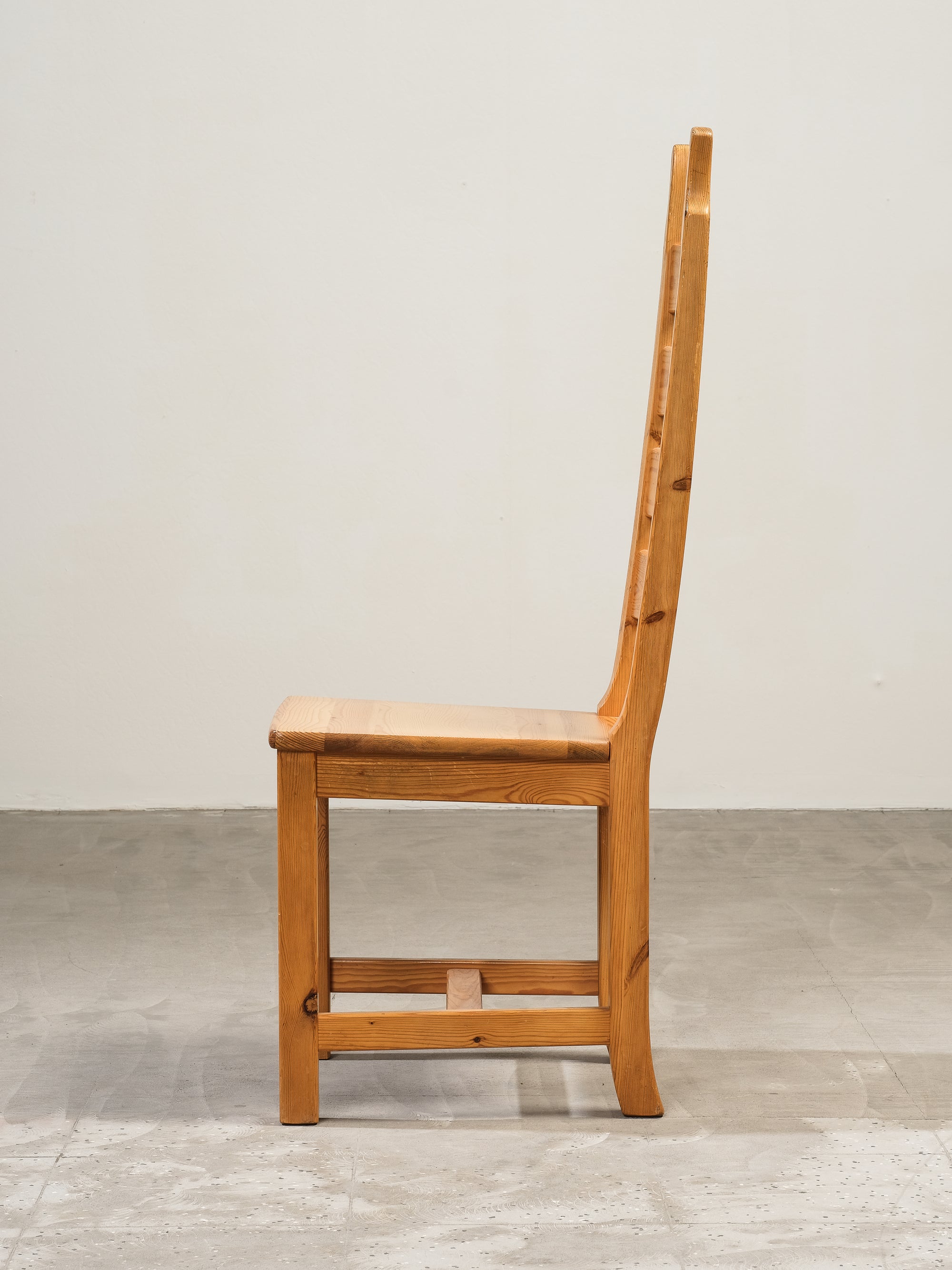 Swedish Ladder Back Dining Chairs in Solid Pine, 1970s, Set of 6