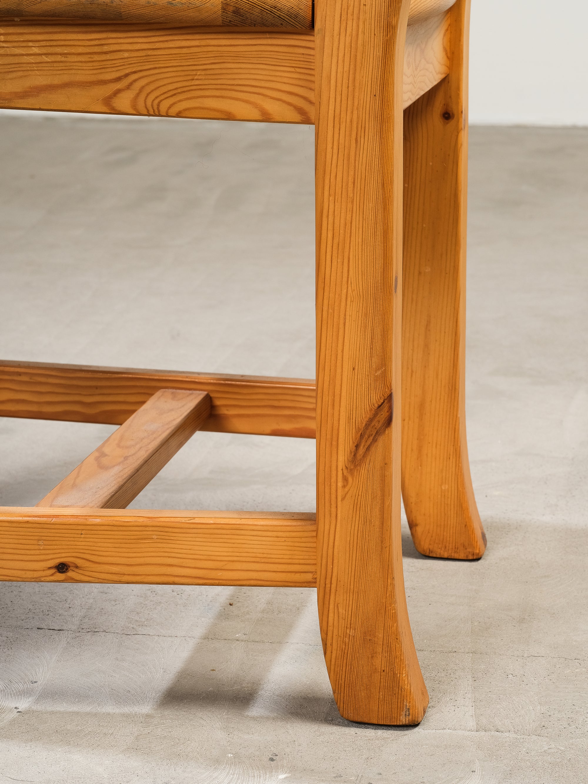 Swedish Ladder Back Dining Chairs in Solid Pine, 1970s, Set of 6