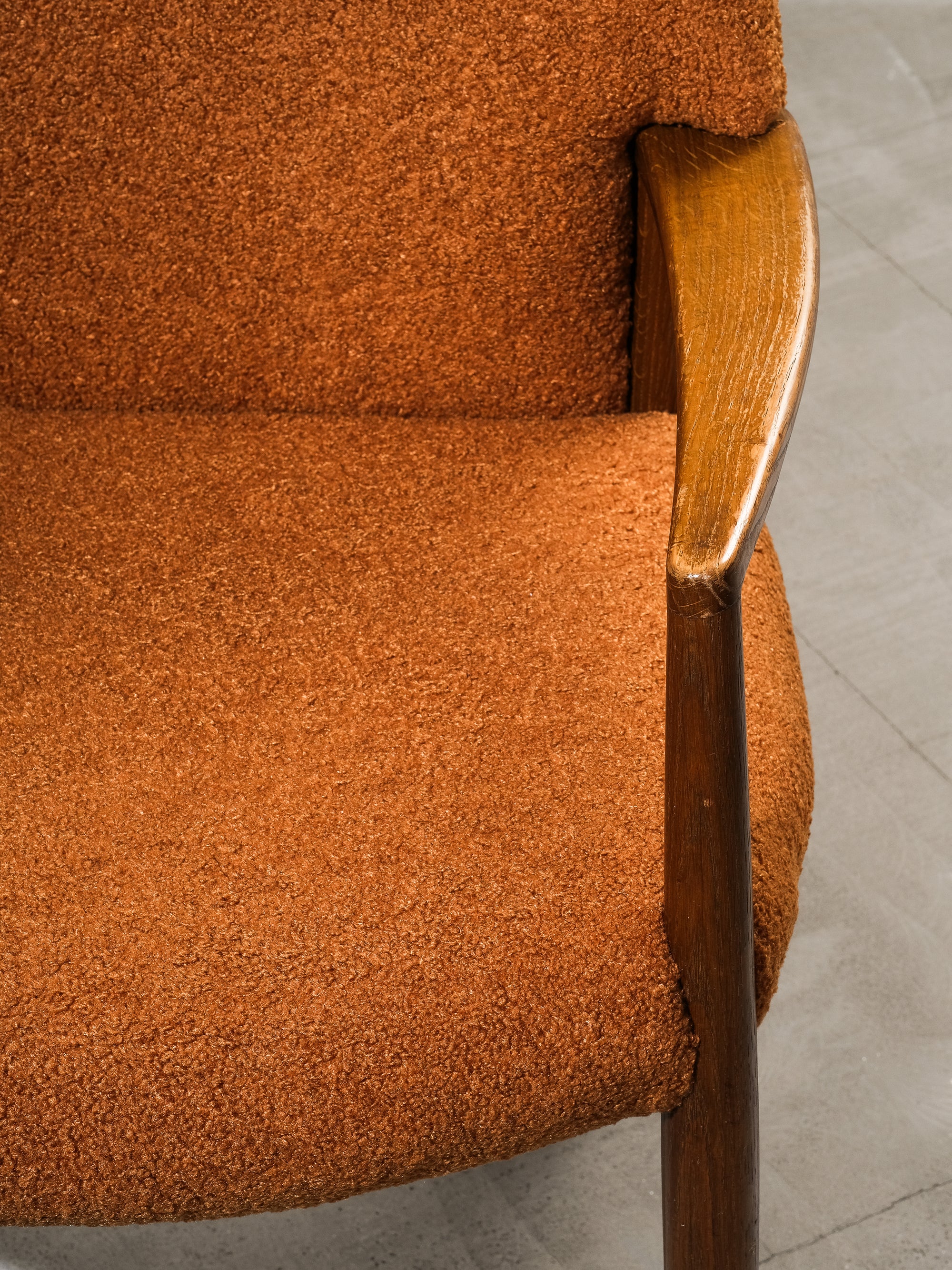 Armchair by Ejner Larsen and Aksel Bender-Madsen, Fritz Hansen, Denmark, 1950s