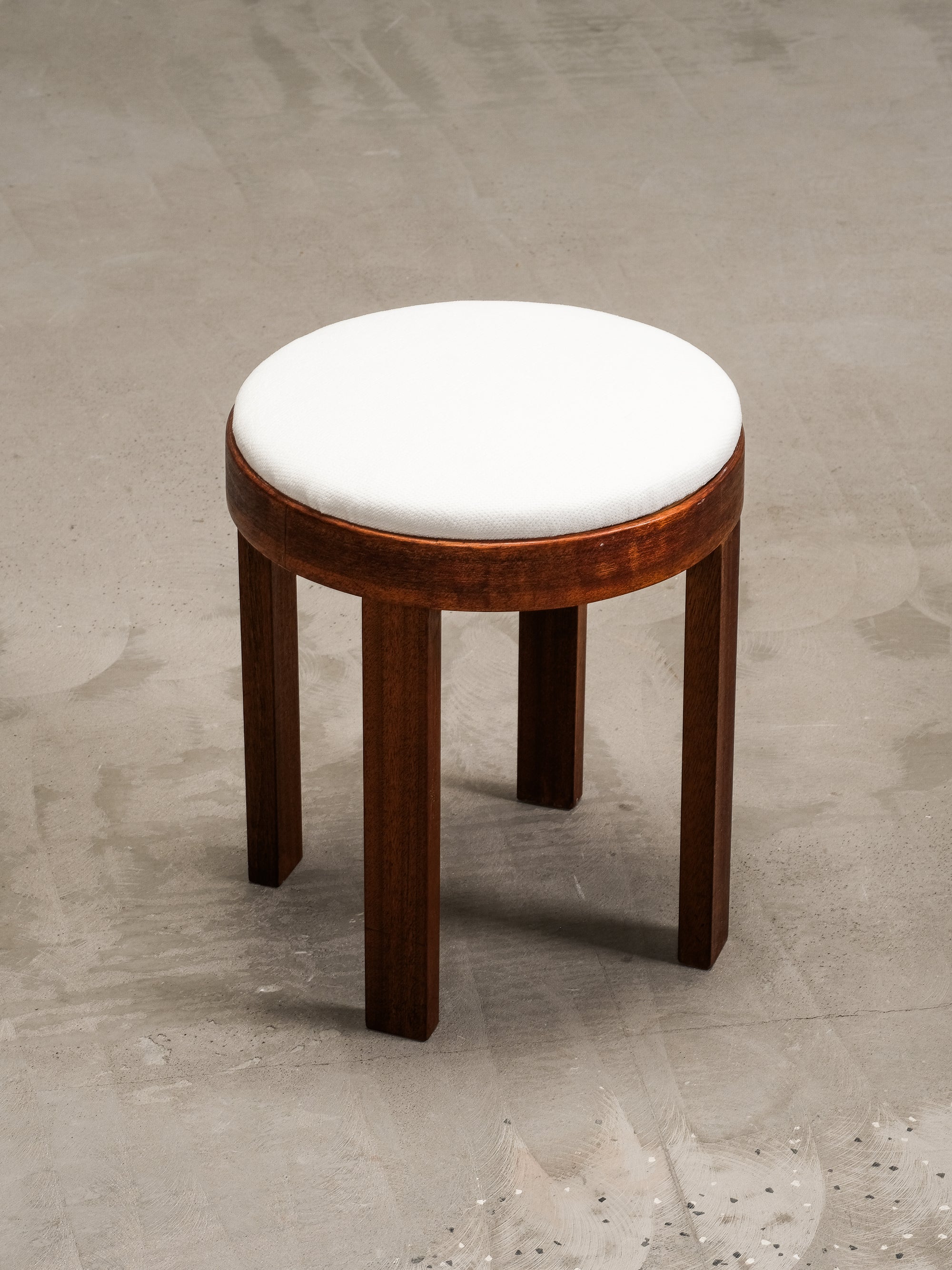 Mid-Century Scandinavian Mahogany Stool
