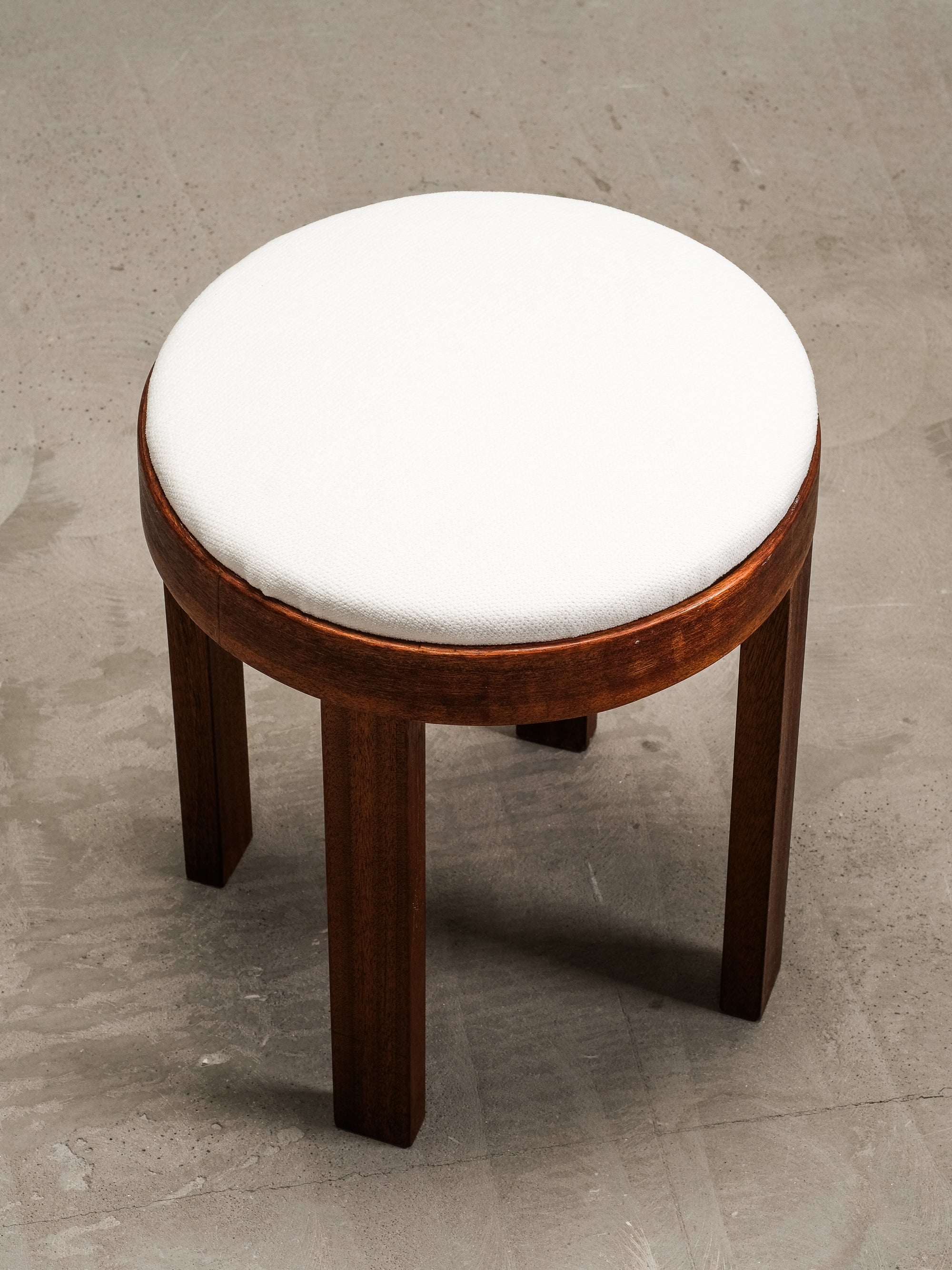Mid-Century Scandinavian Mahogany Stool