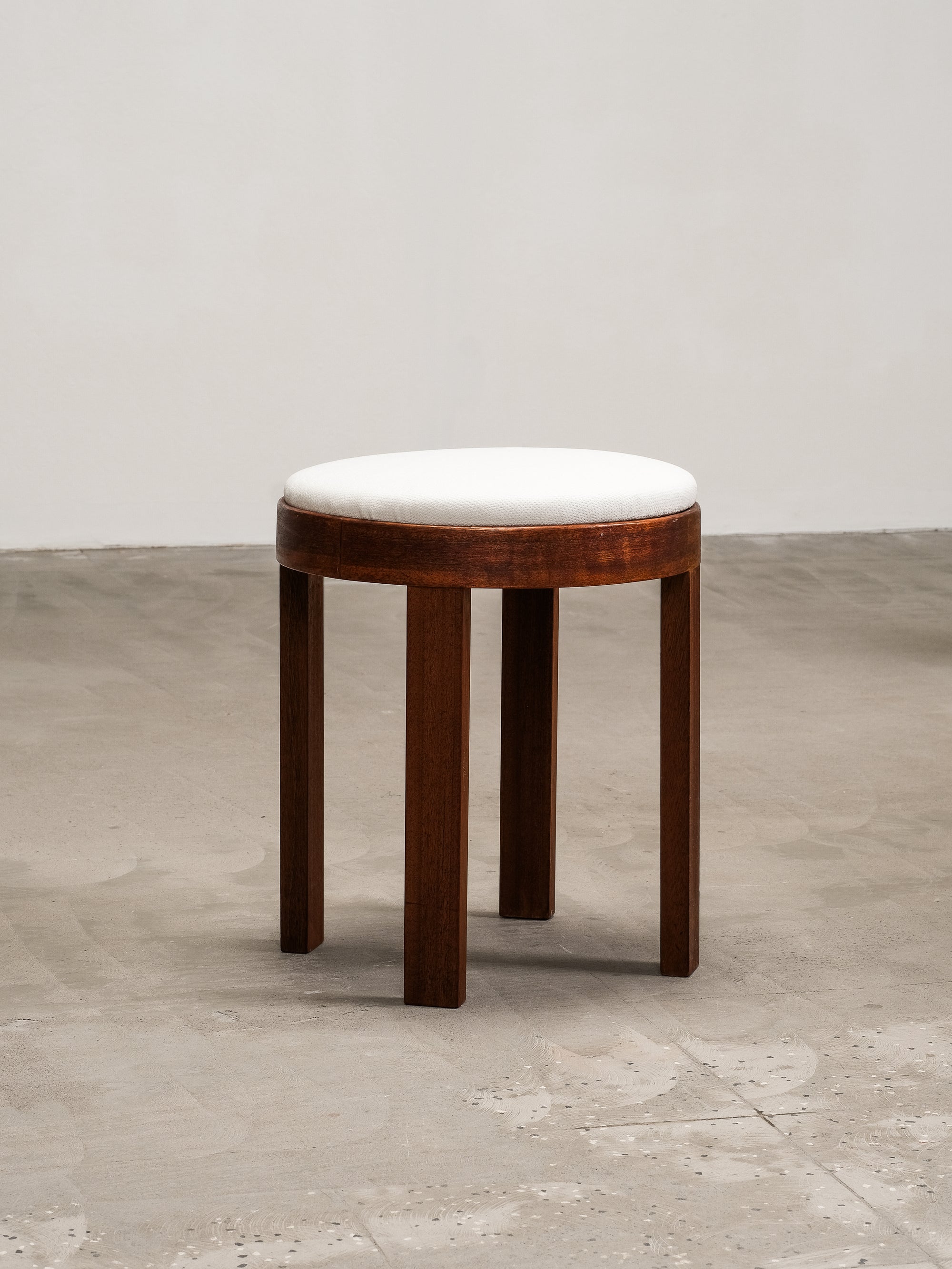 Mid-Century Scandinavian Mahogany Stool