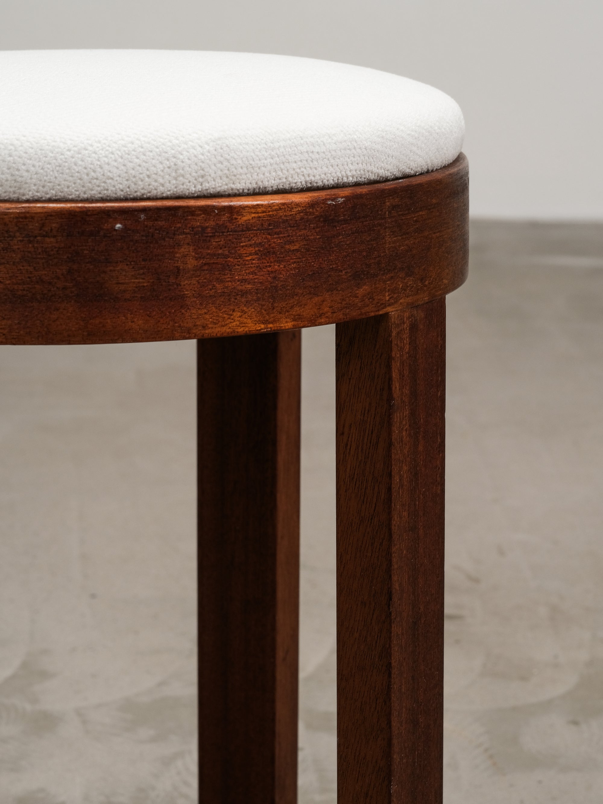 Mid-Century Scandinavian Mahogany Stool