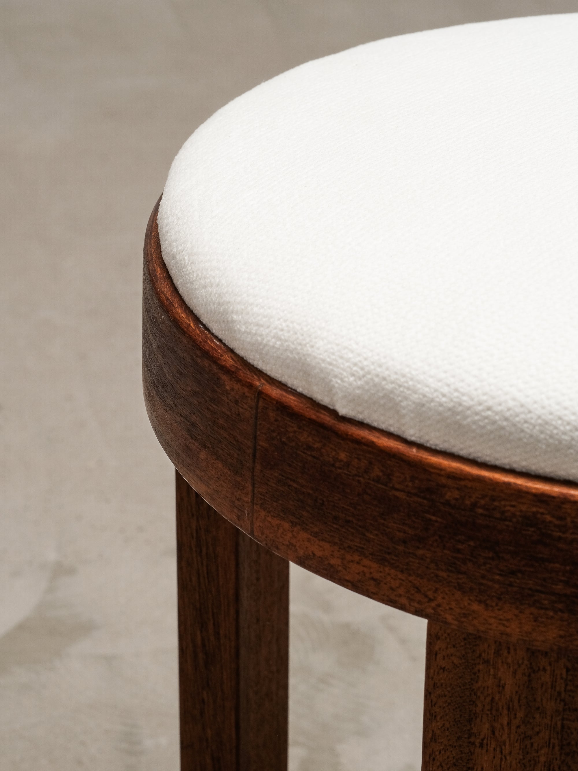 Mid-Century Scandinavian Mahogany Stool
