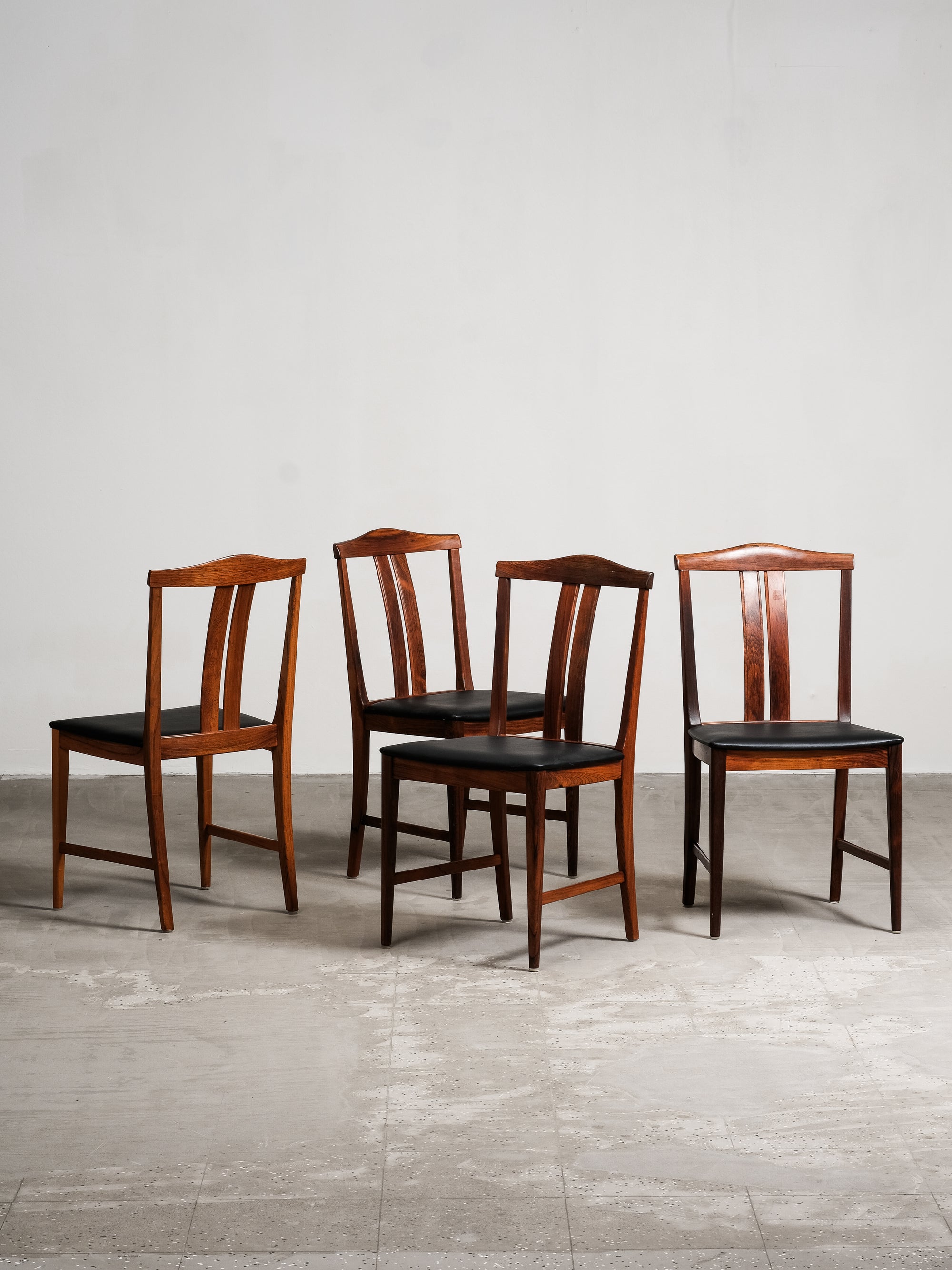 Set of 4 Rosewood Dining Chairs by Karl-Erik Ekselius, JOC Vetlanda, Sweden, 1960s