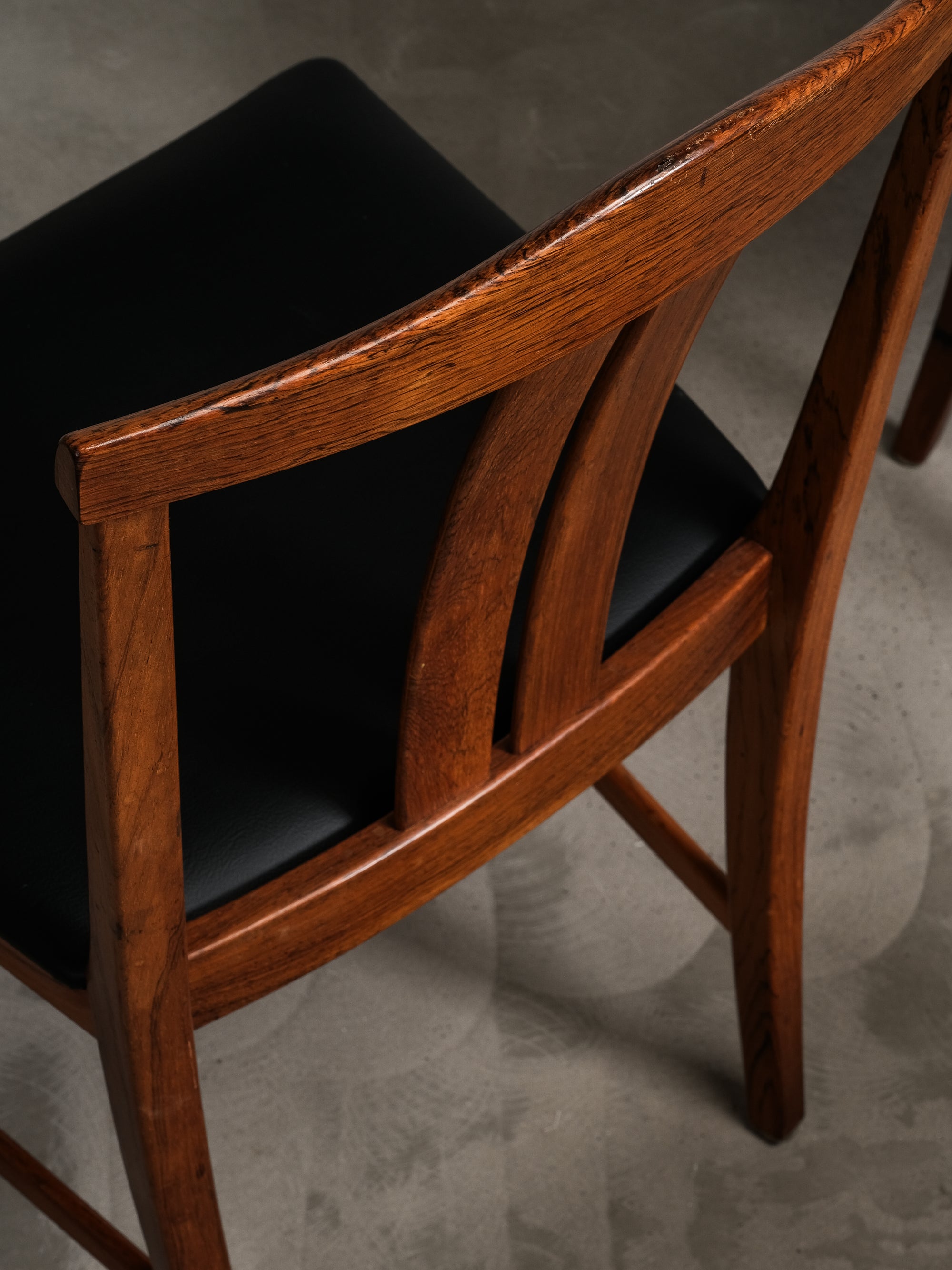 Set of 4 Rosewood Dining Chairs by Karl-Erik Ekselius, JOC Vetlanda, Sweden, 1960s