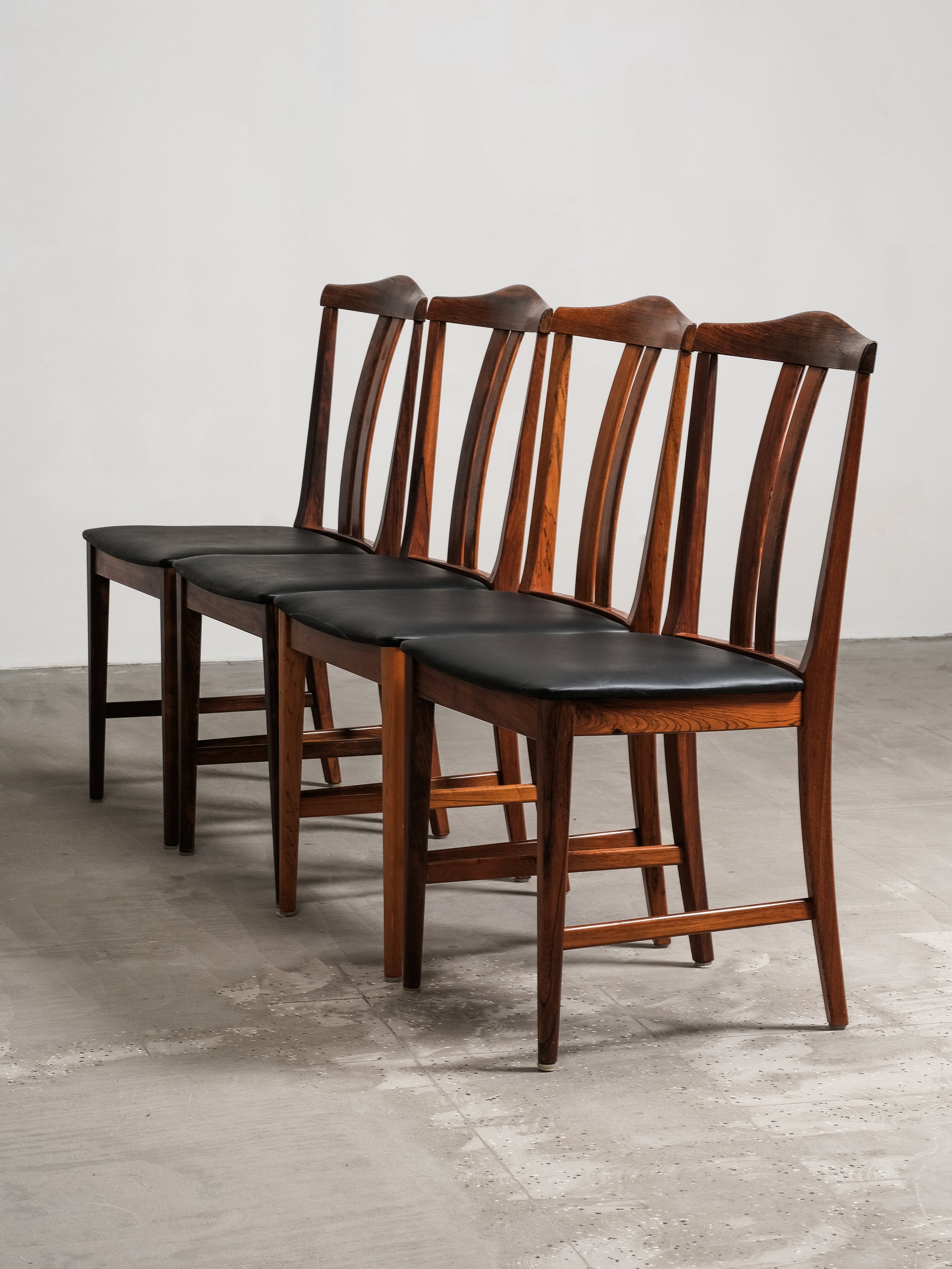 Set of 4 Rosewood Dining Chairs by Karl-Erik Ekselius, JOC Vetlanda, Sweden, 1960s