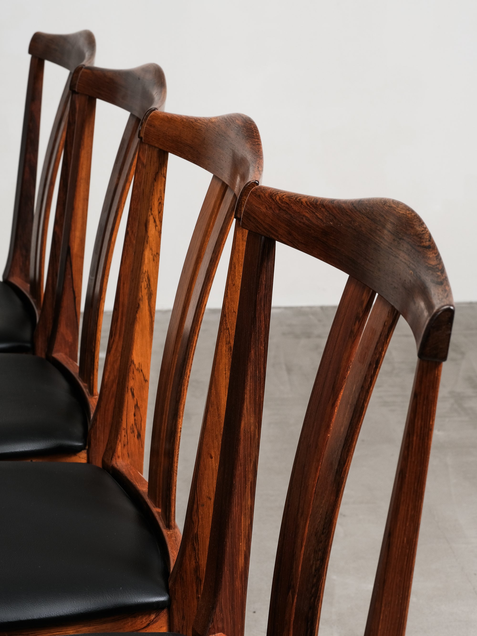Set of 4 Rosewood Dining Chairs by Karl-Erik Ekselius, JOC Vetlanda, Sweden, 1960s