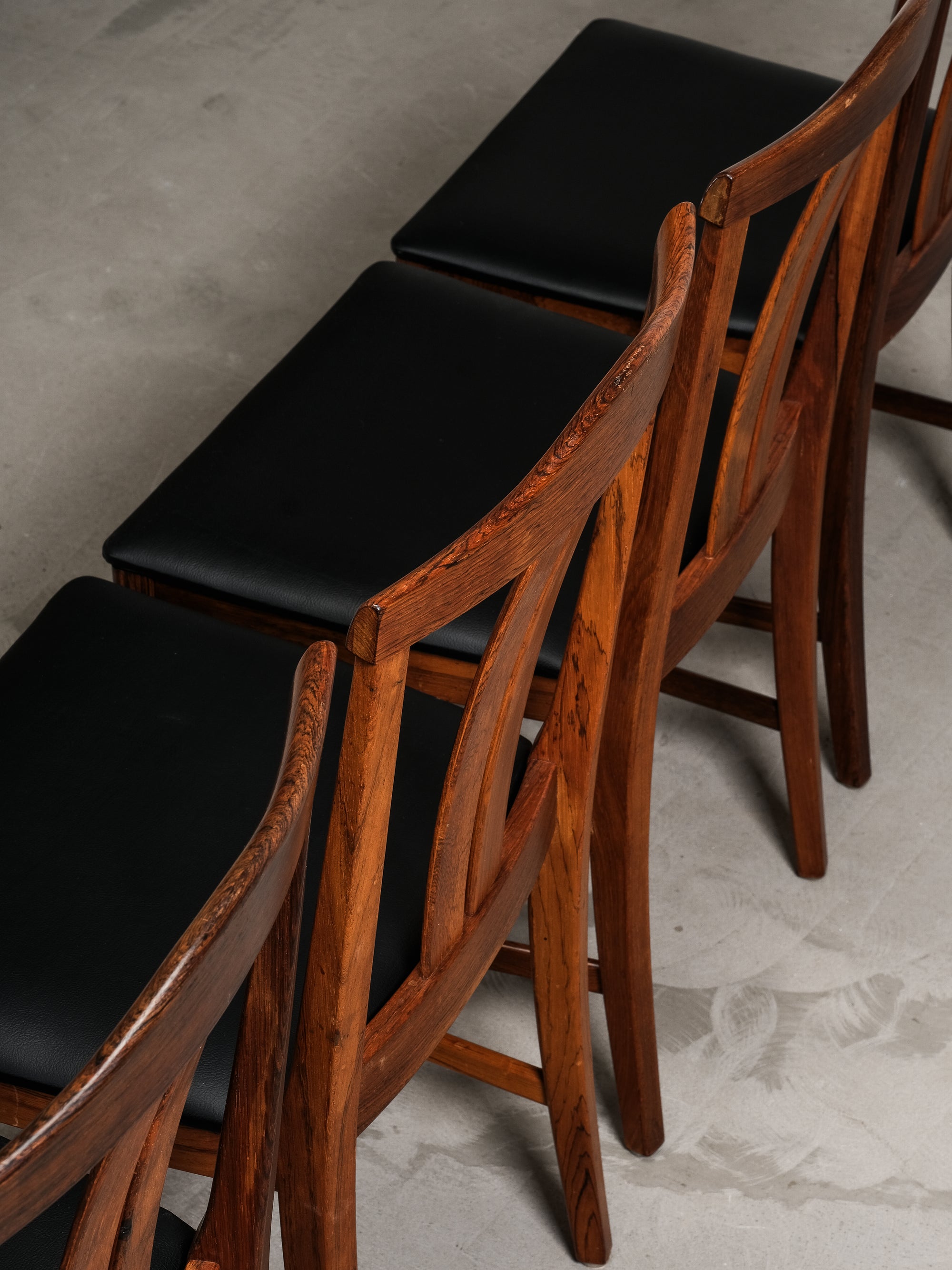 Set of 4 Rosewood Dining Chairs by Karl-Erik Ekselius, JOC Vetlanda, Sweden, 1960s