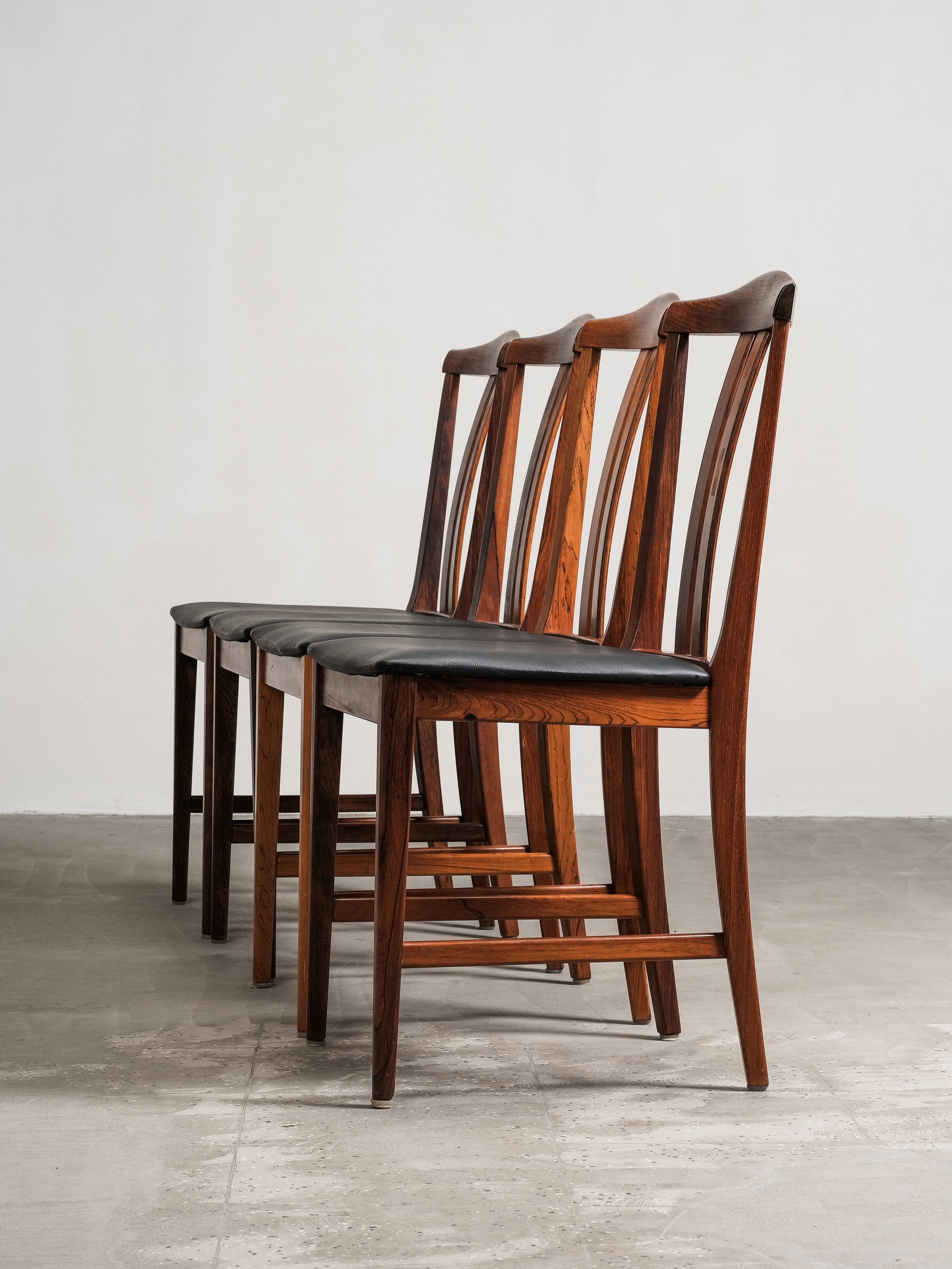 Set of 4 Rosewood Dining Chairs by Karl-Erik Ekselius, JOC Vetlanda, Sweden, 1960s