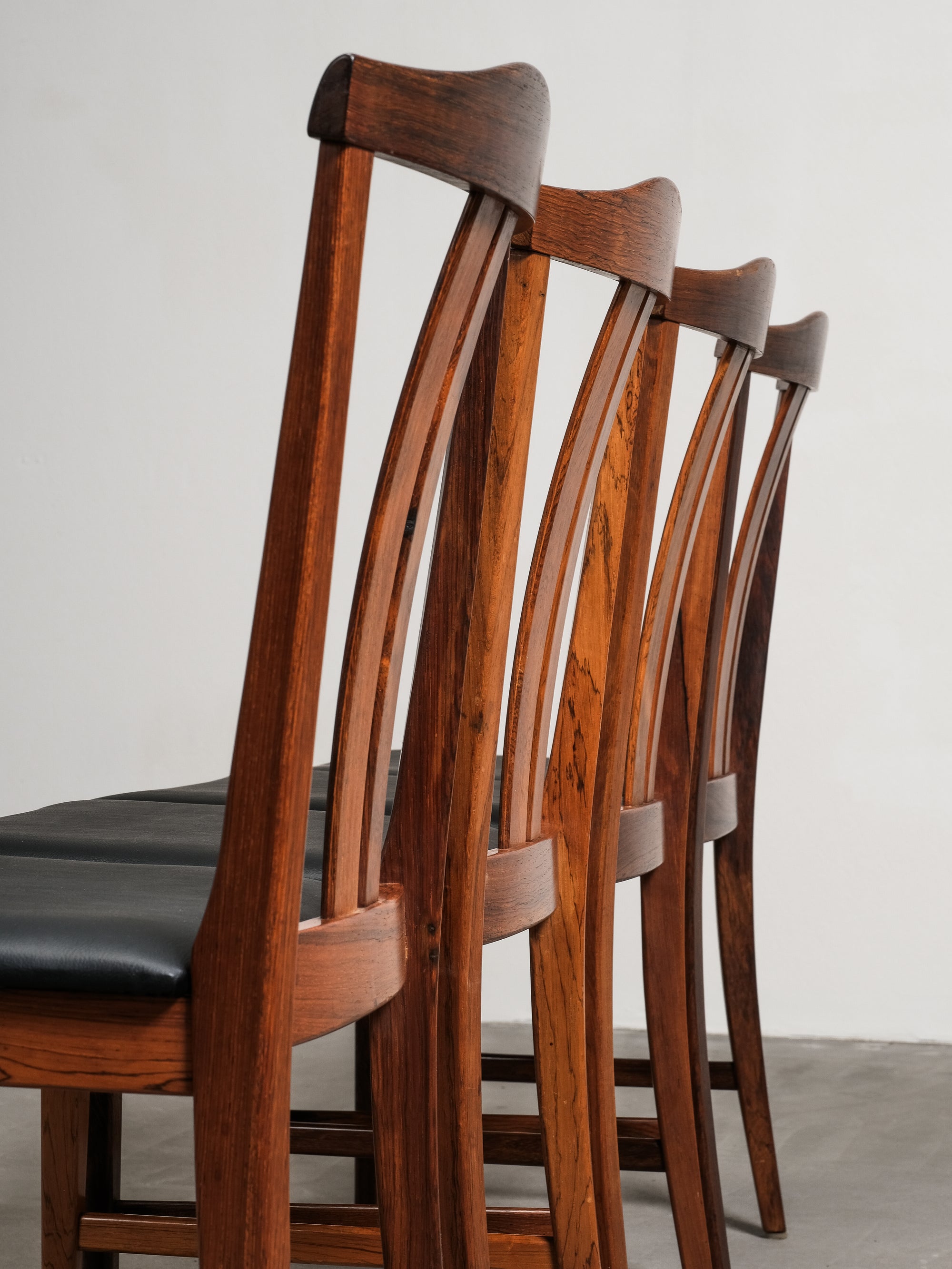 Set of 4 Rosewood Dining Chairs by Karl-Erik Ekselius, JOC Vetlanda, Sweden, 1960s