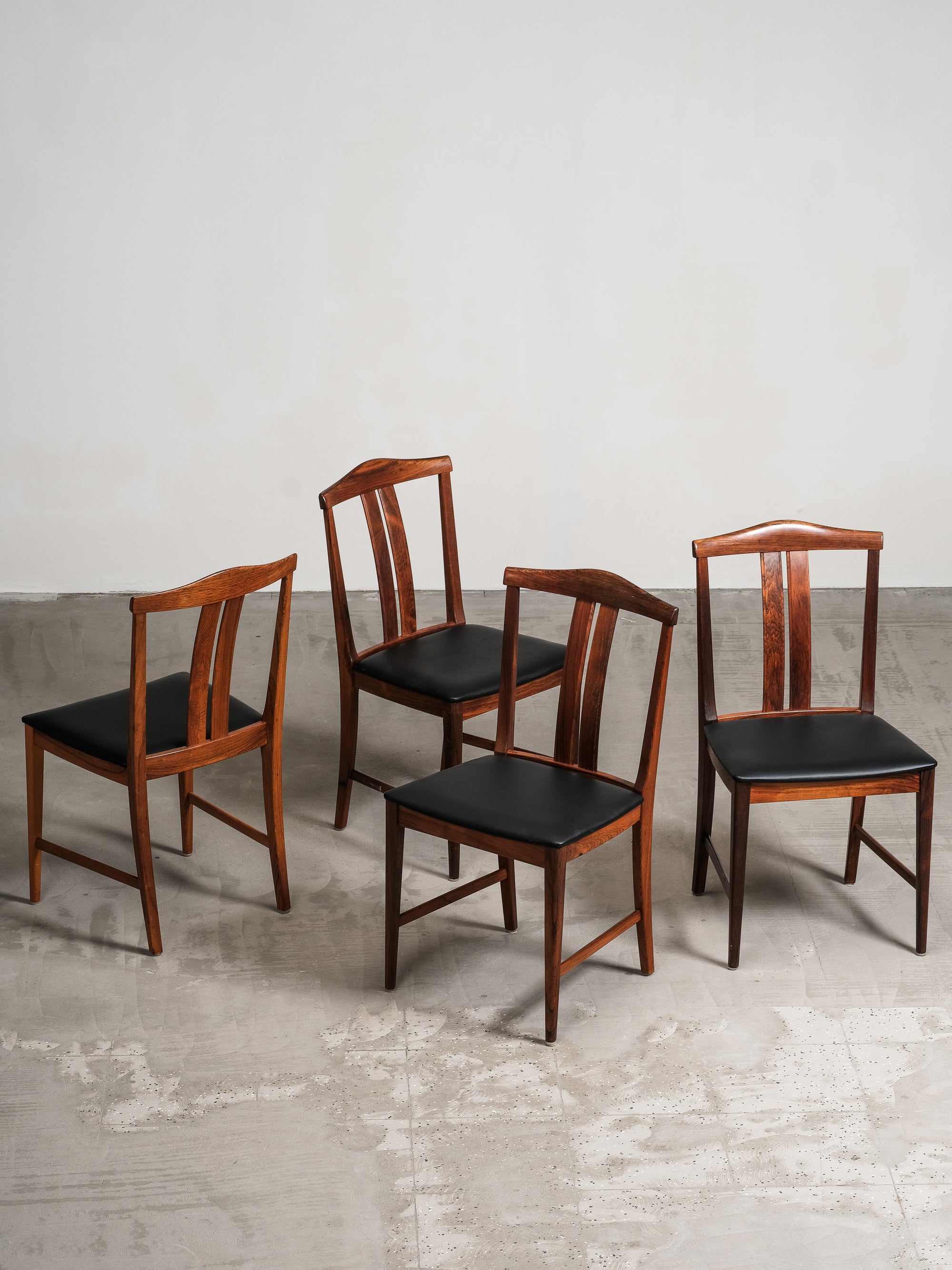 Set of 4 Rosewood Dining Chairs by Karl-Erik Ekselius, JOC Vetlanda, Sweden, 1960s