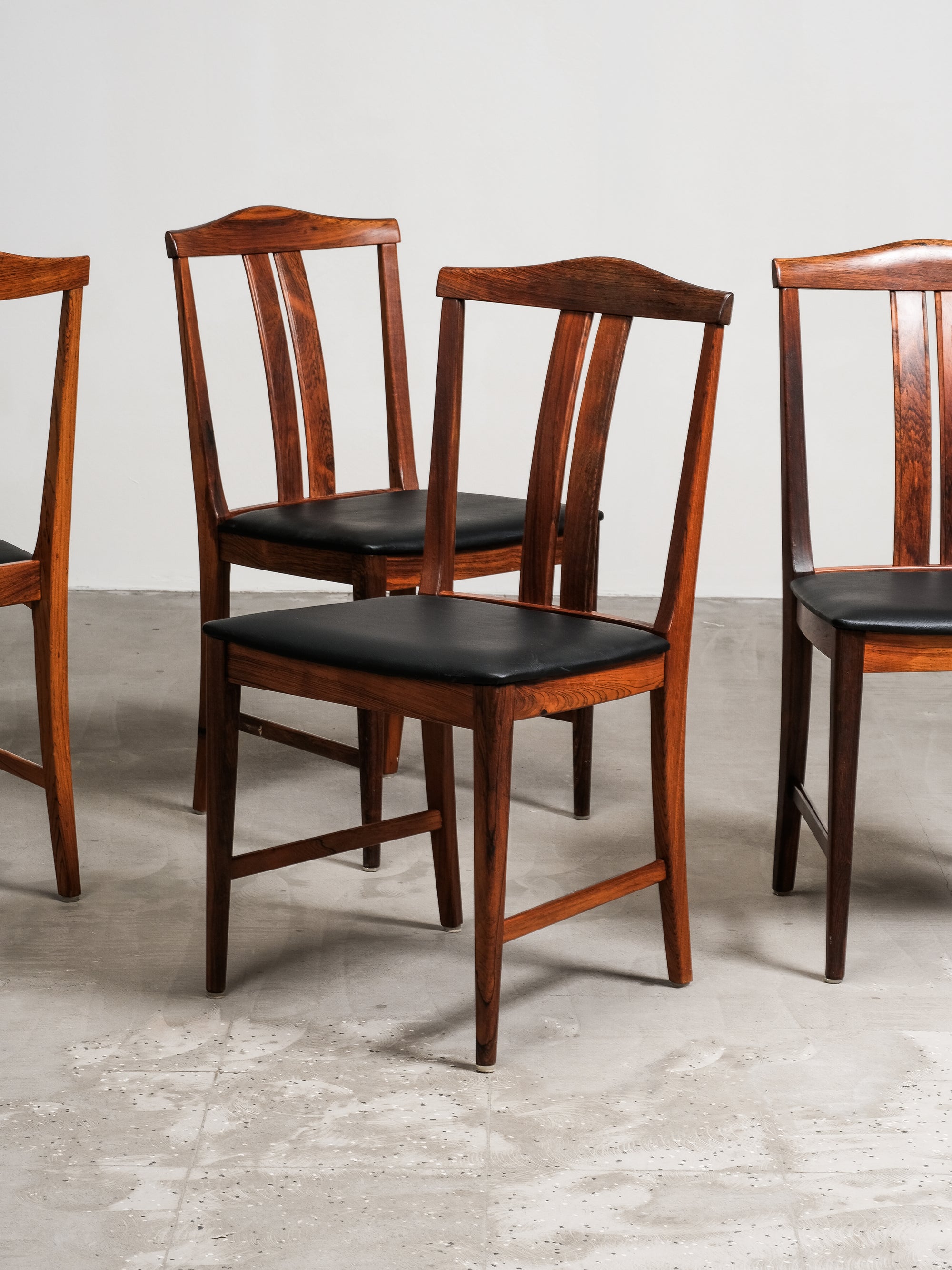 Set of 4 Rosewood Dining Chairs by Karl-Erik Ekselius, JOC Vetlanda, Sweden, 1960s