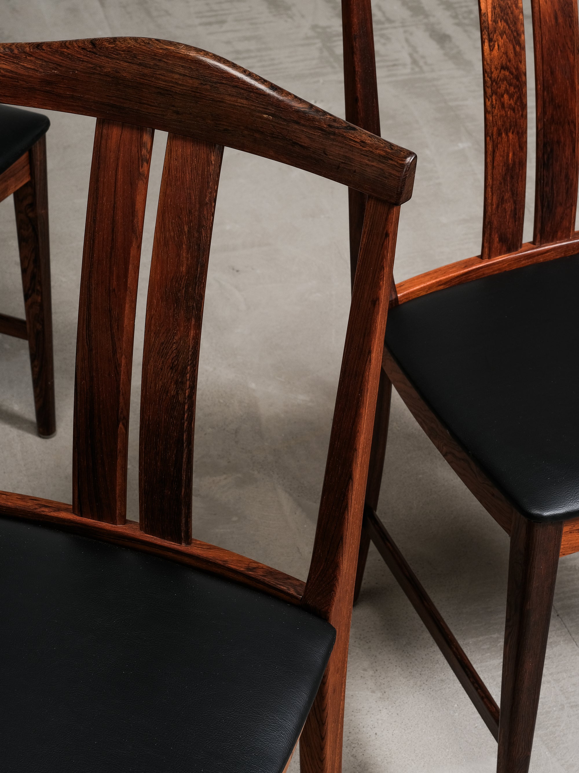Set of 4 Rosewood Dining Chairs by Karl-Erik Ekselius, JOC Vetlanda, Sweden, 1960s