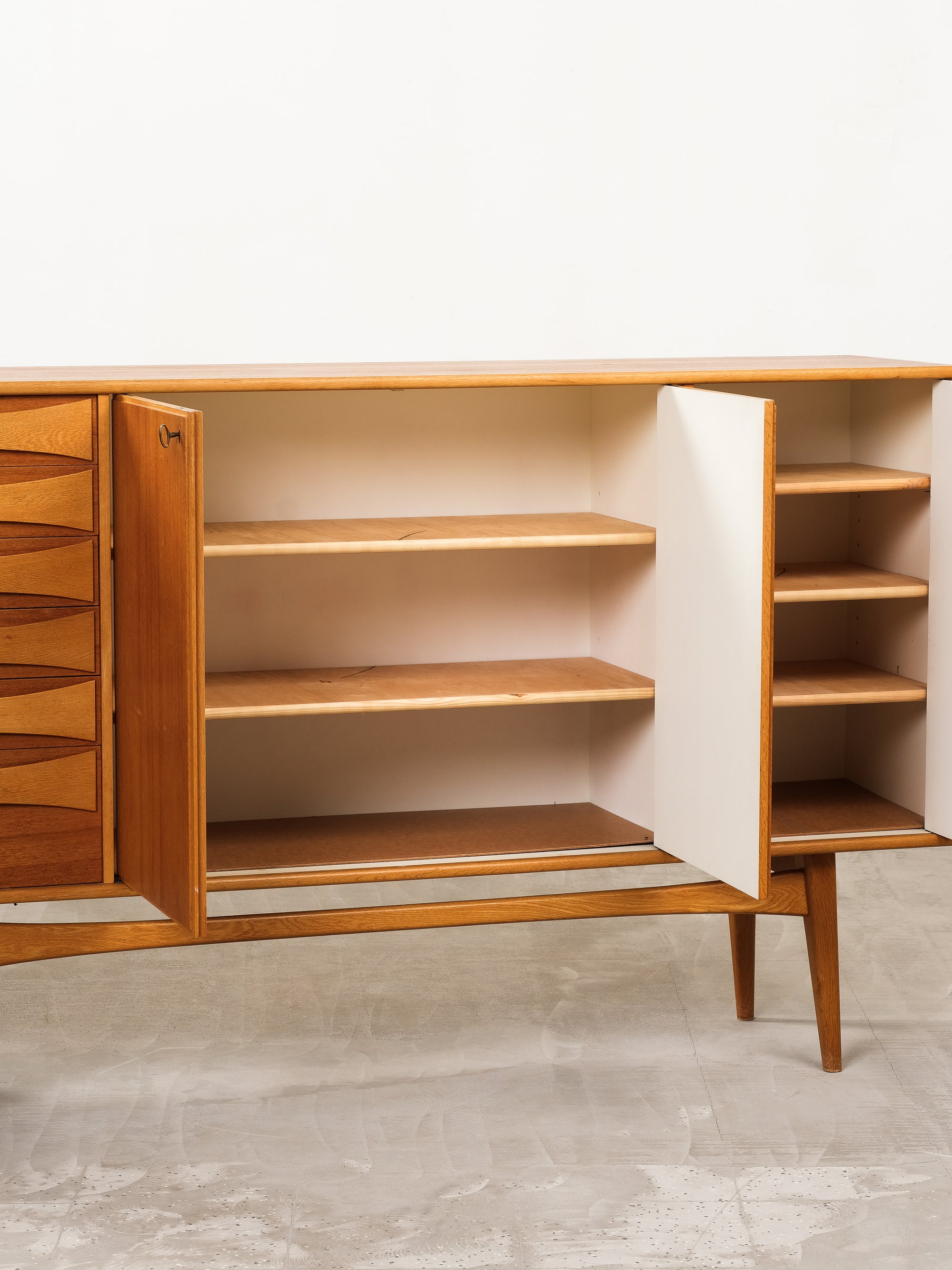 Mid-Century Swedish Teak & Oak Sideboard, 1950s