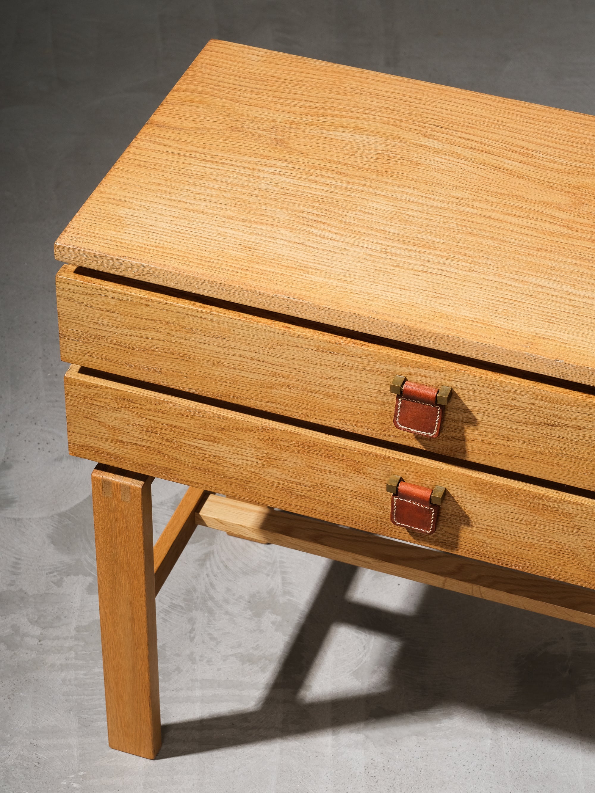 Two Drawer Console Table in Oak Model "Charmant" by Sigurd Göransson, 1960s