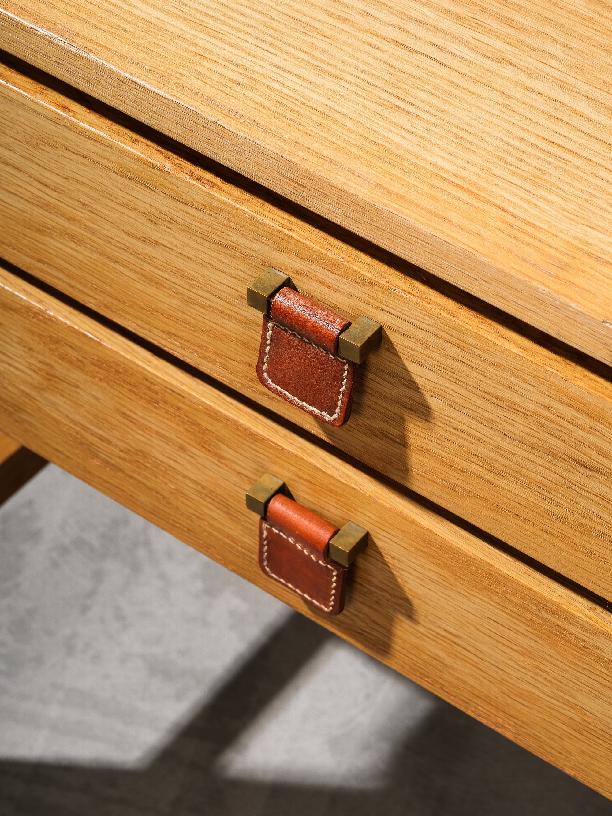Two Drawer Console Table in Oak Model "Charmant" by Sigurd Göransson, 1960s