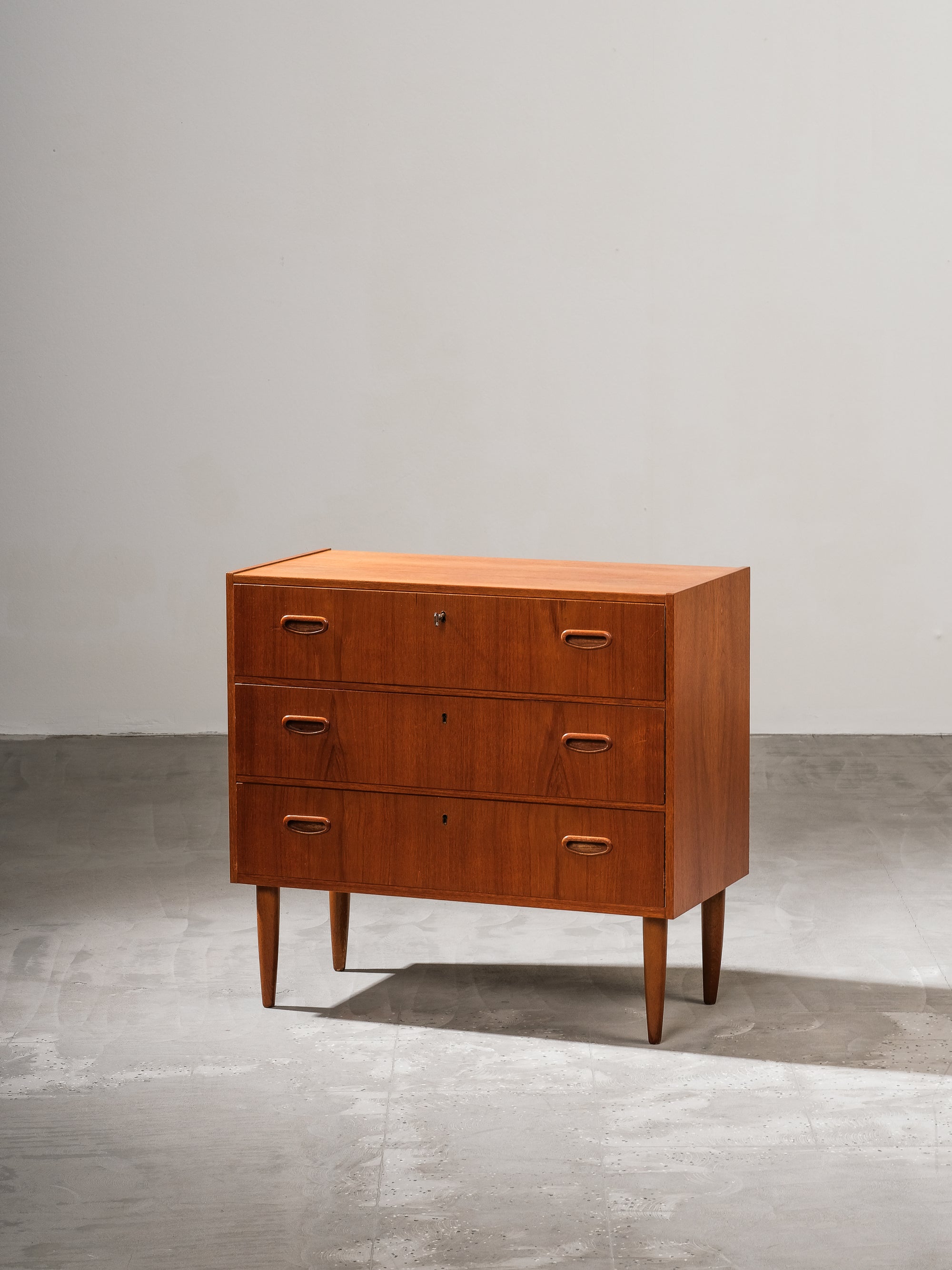 Three Drawer Teak Chest, 1960s