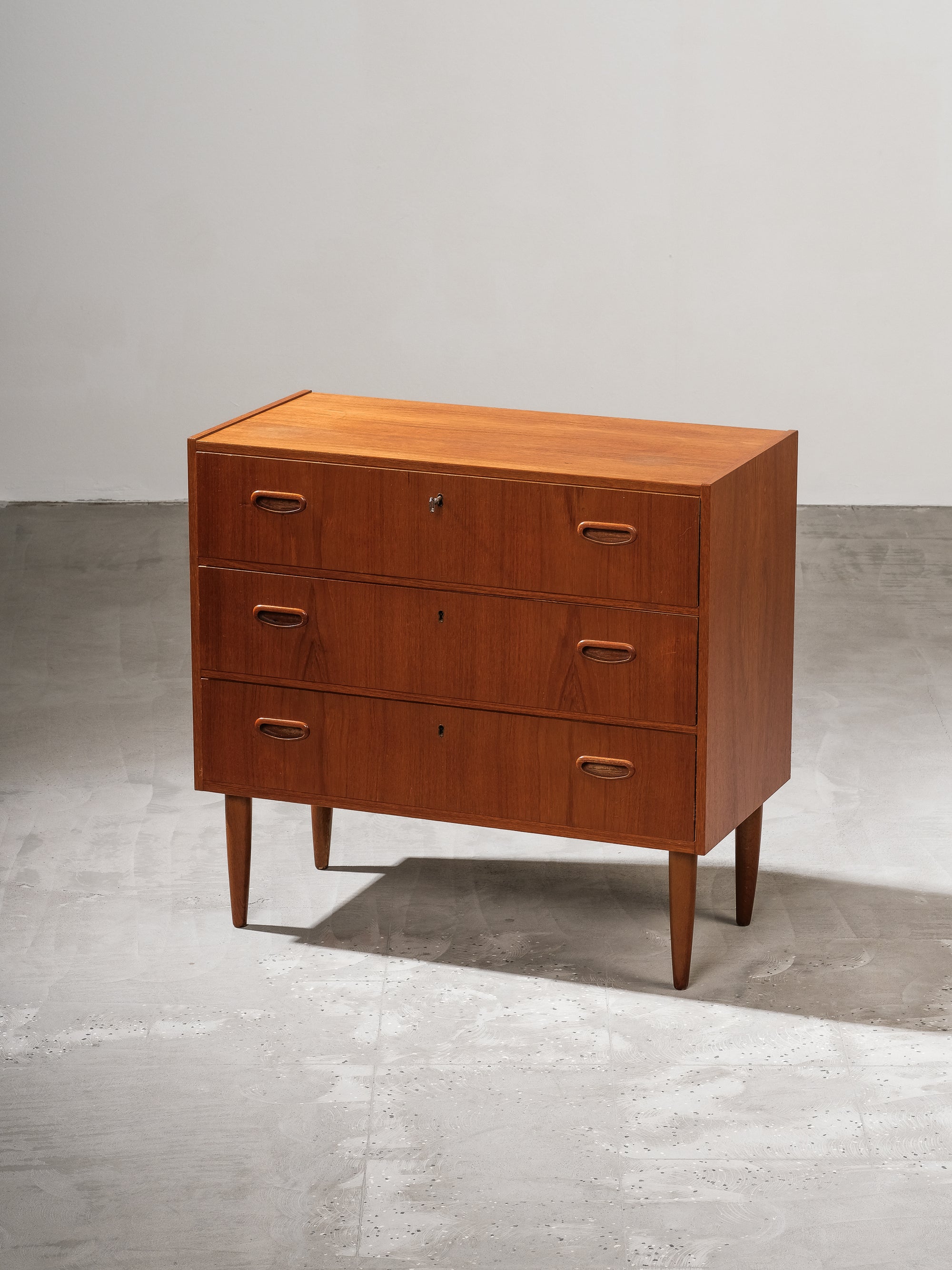 Three Drawer Teak Chest, 1960s