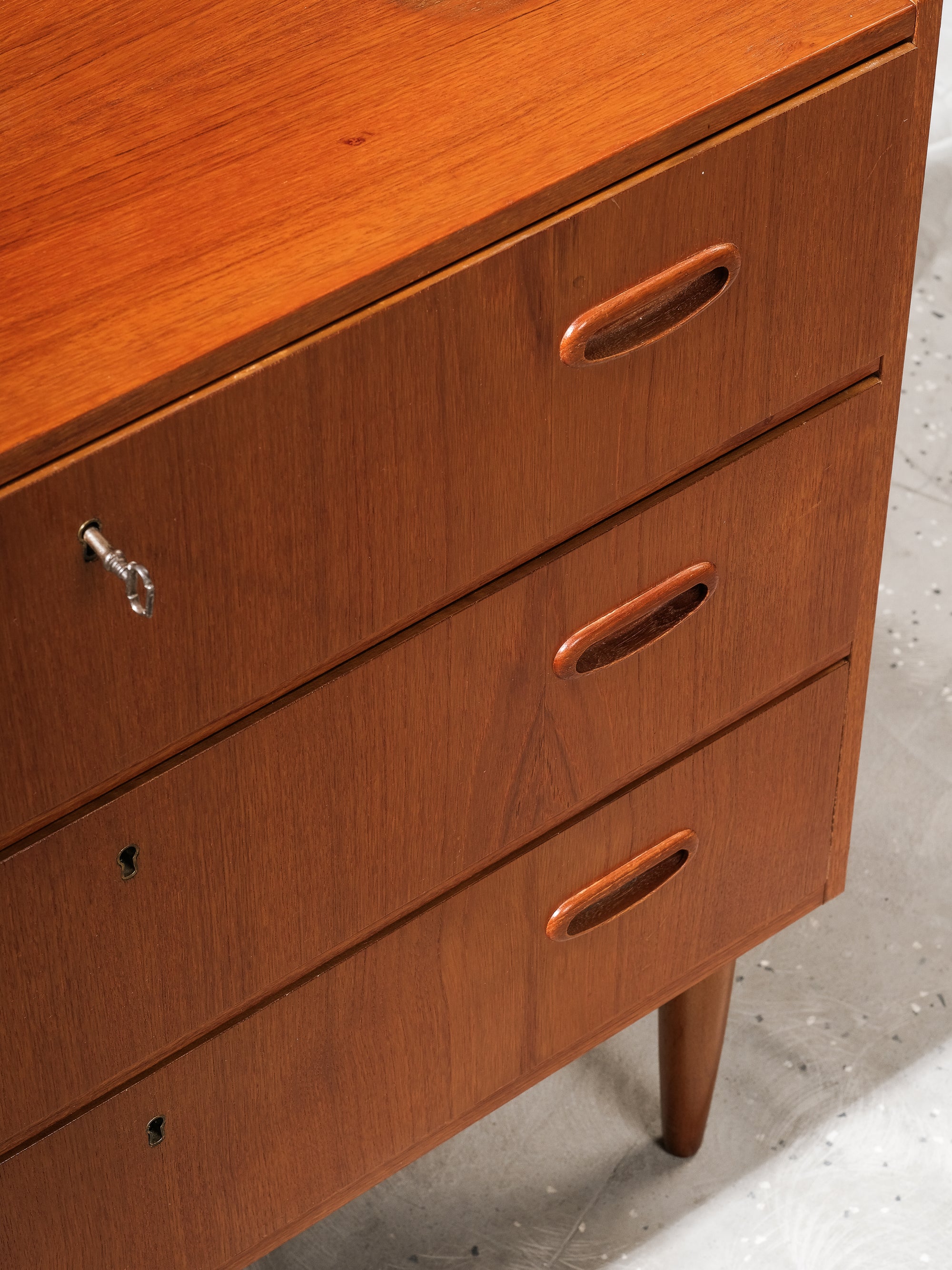 Three Drawer Teak Chest, 1960s