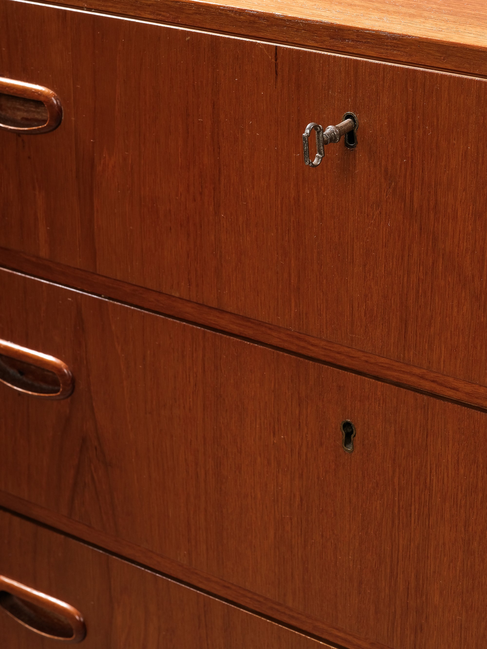 Three Drawer Teak Chest, 1960s