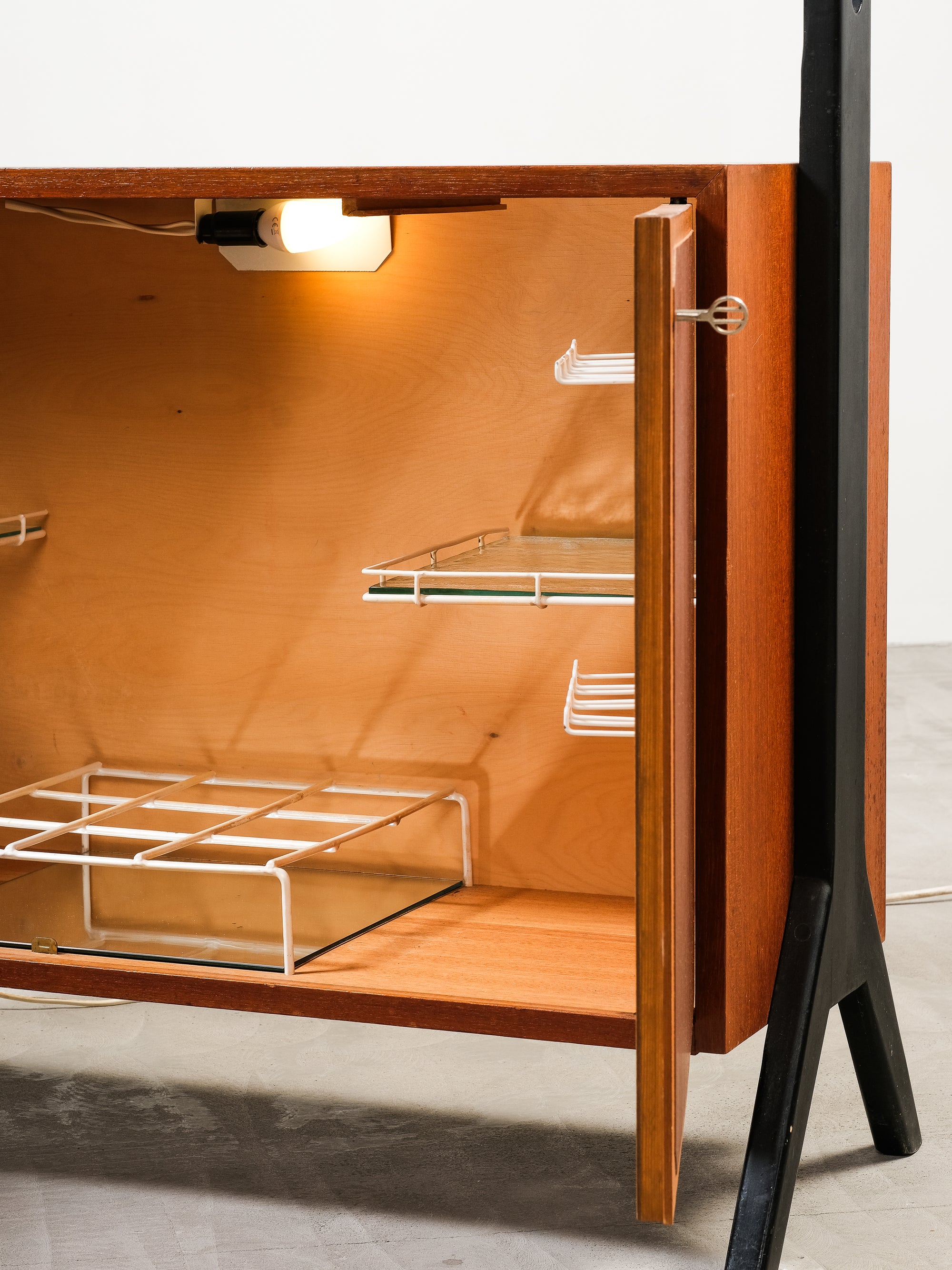 "Roxen" Teak Bookshelf with Bar Cabinet from Ikea, Sweden, 1960s