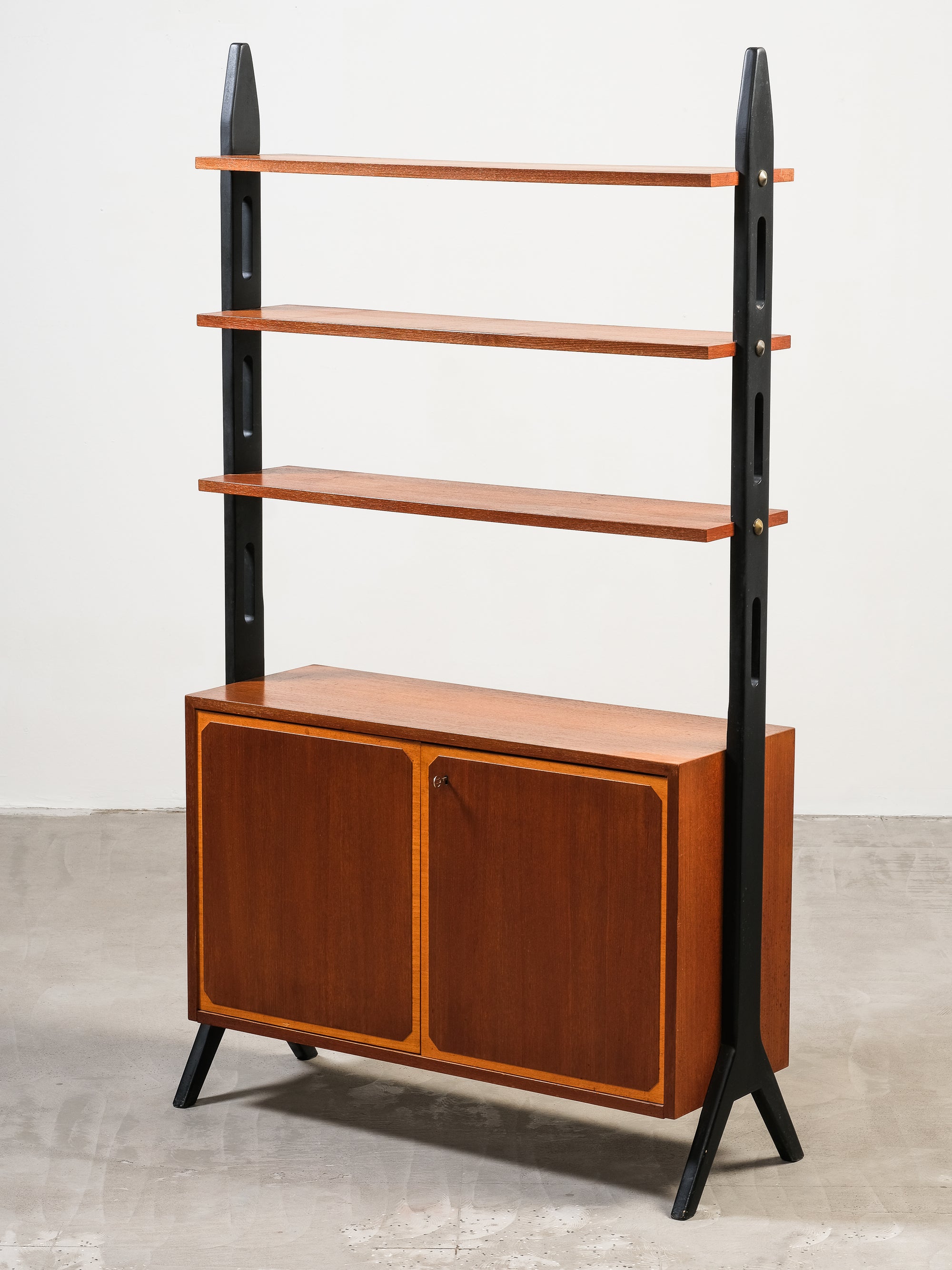 "Roxen" Teak Bookshelf with Bar Cabinet from Ikea, Sweden, 1960s