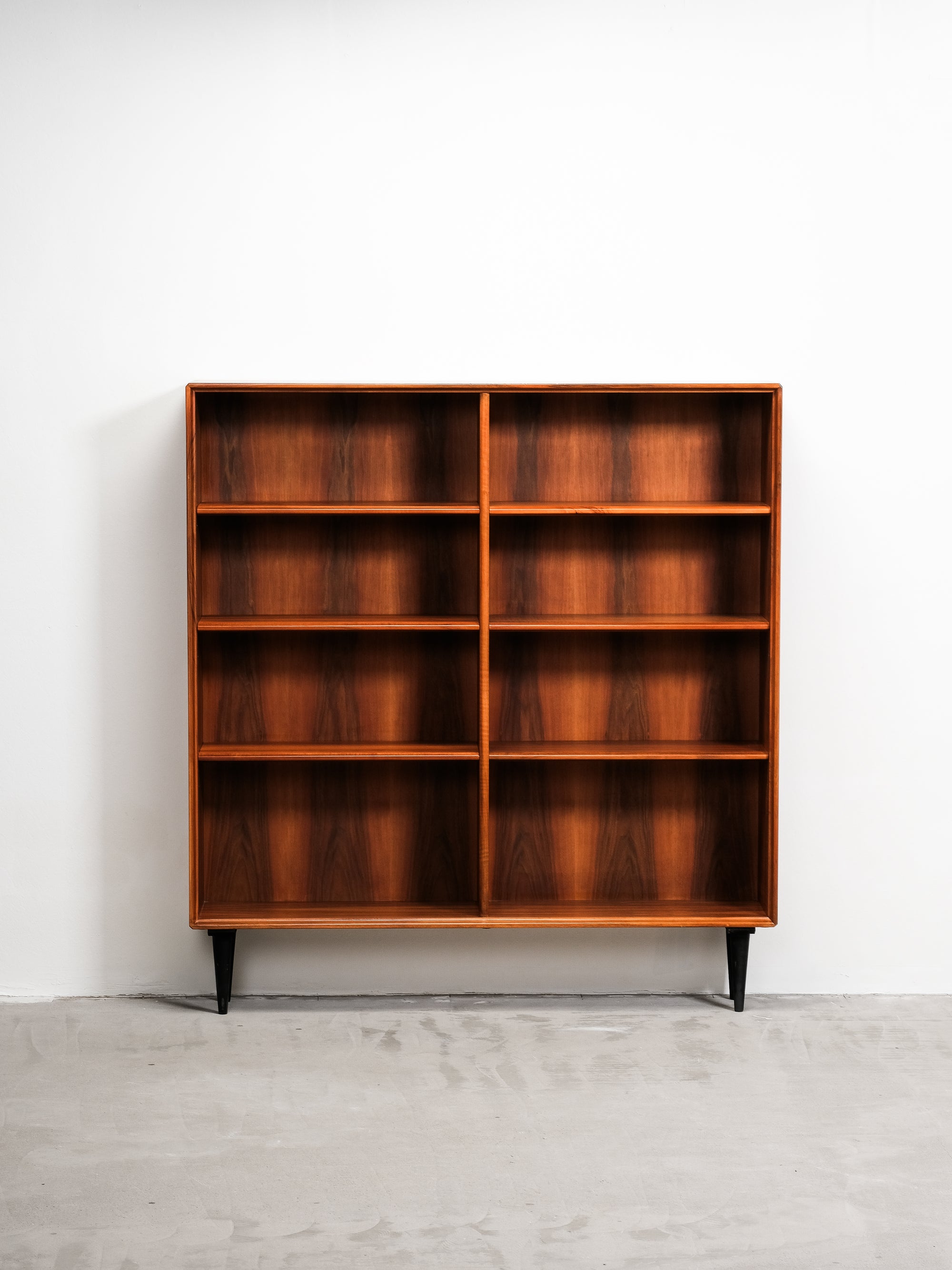 Freestanding Mid-Century Walnut Bookcase, Sweden, 1960s
