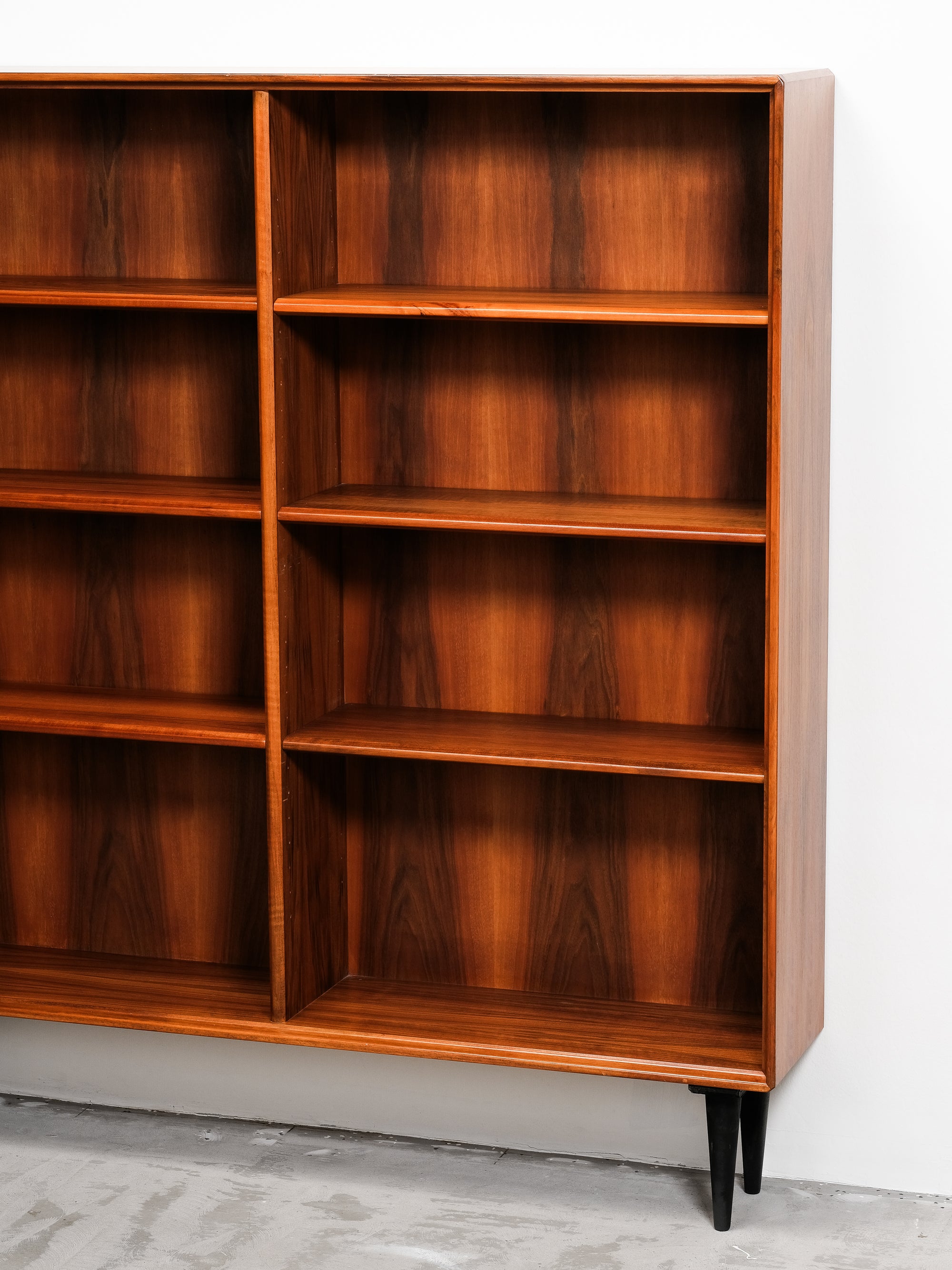 Freestanding Mid-Century Walnut Bookcase, Sweden, 1960s