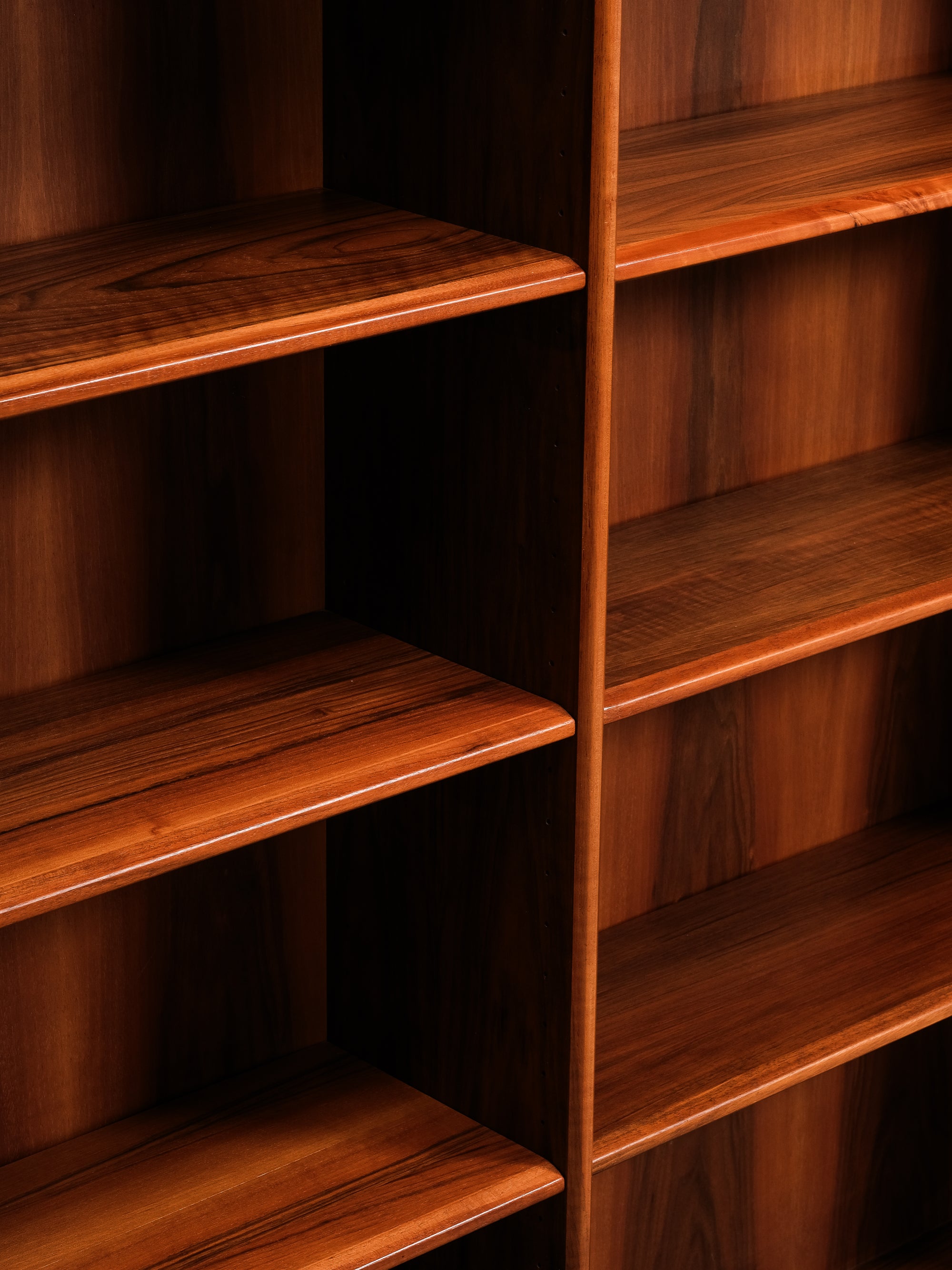 Freestanding Mid-Century Walnut Bookcase, Sweden, 1960s