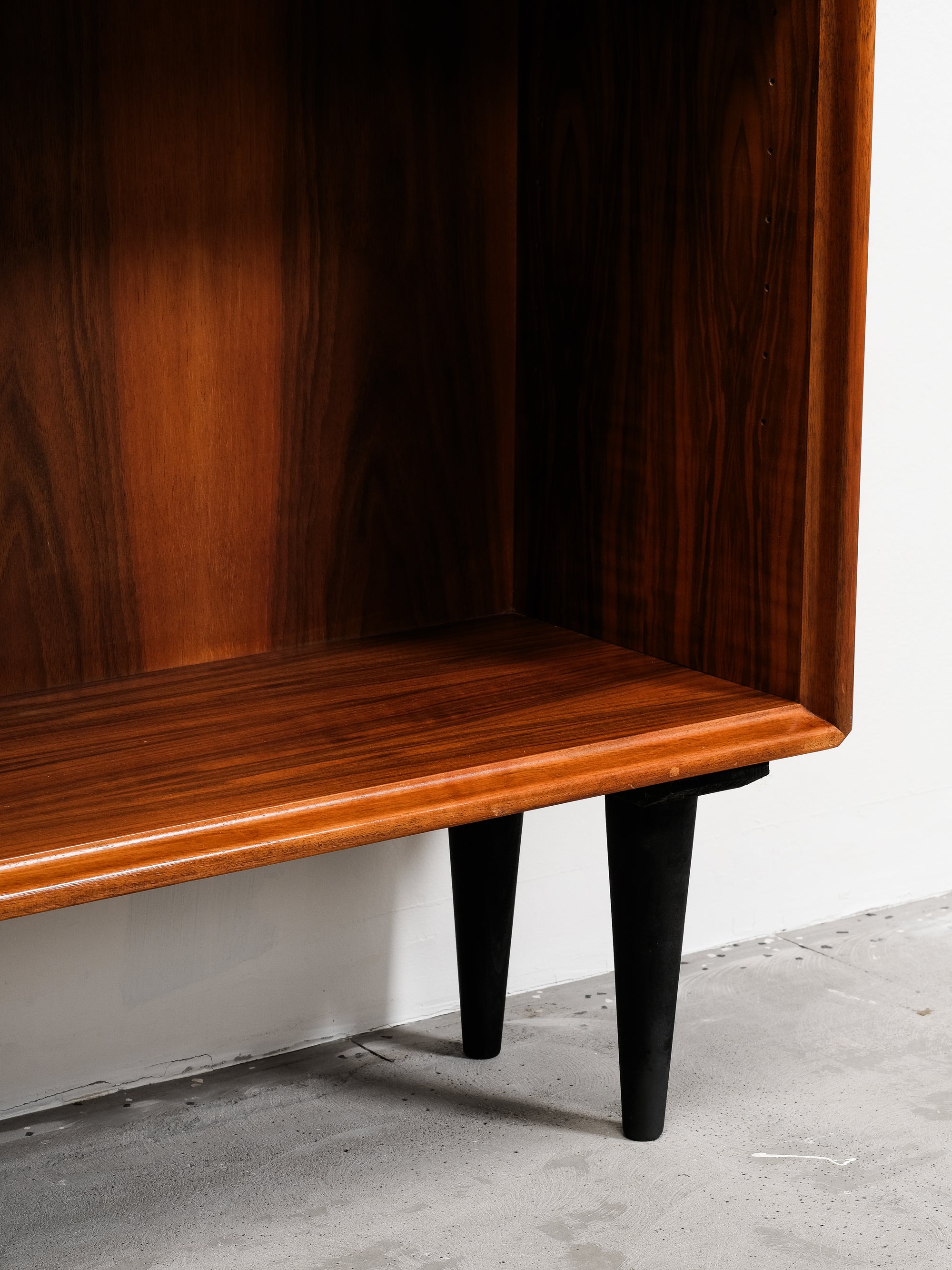 Freestanding Mid-Century Walnut Bookcase, Sweden, 1960s
