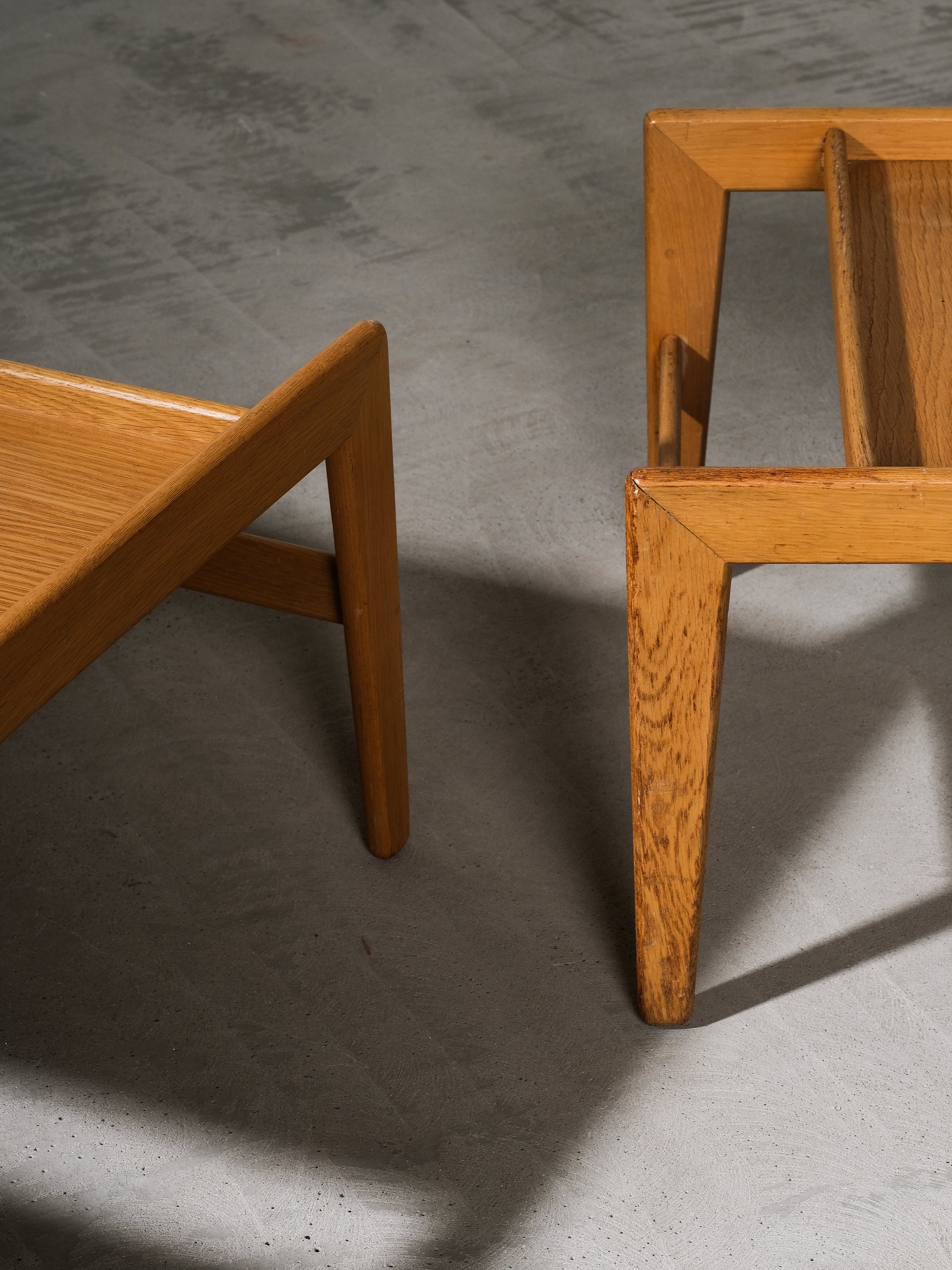 Pair of Oak Triva Side Tables by Yngvar Sandström for Nordiska Kompaniet, 1960s
