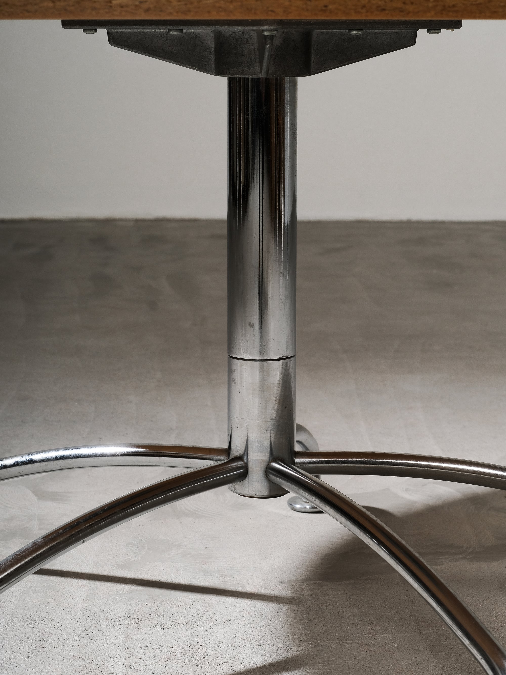 Beech & Chrome Round Coffee Table by Jens Ammundsen for Fritz Hansen, 1990s