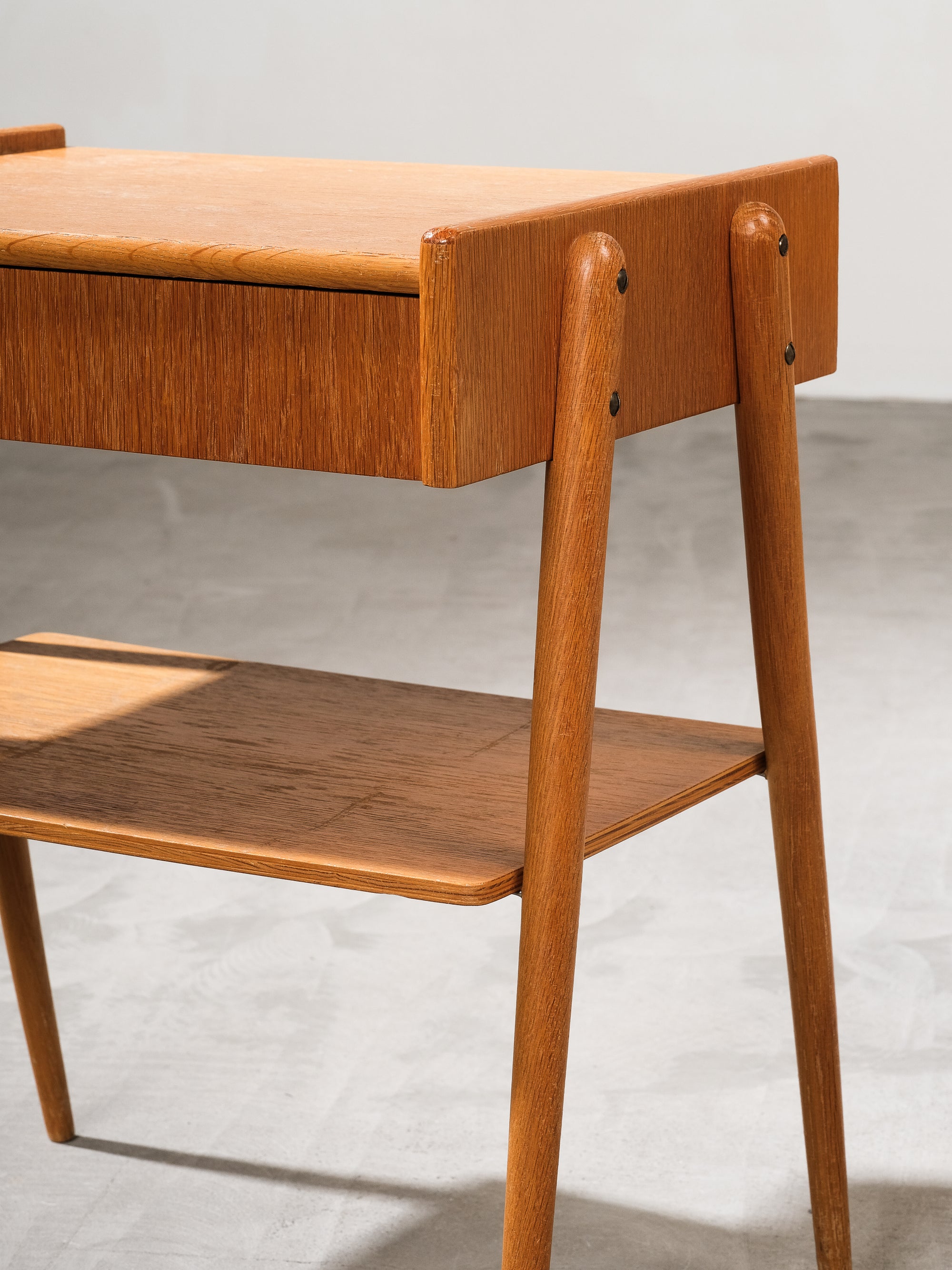 Oak Nightstands from AB Carlström & Co, Sweden, 1950s, Set of 2