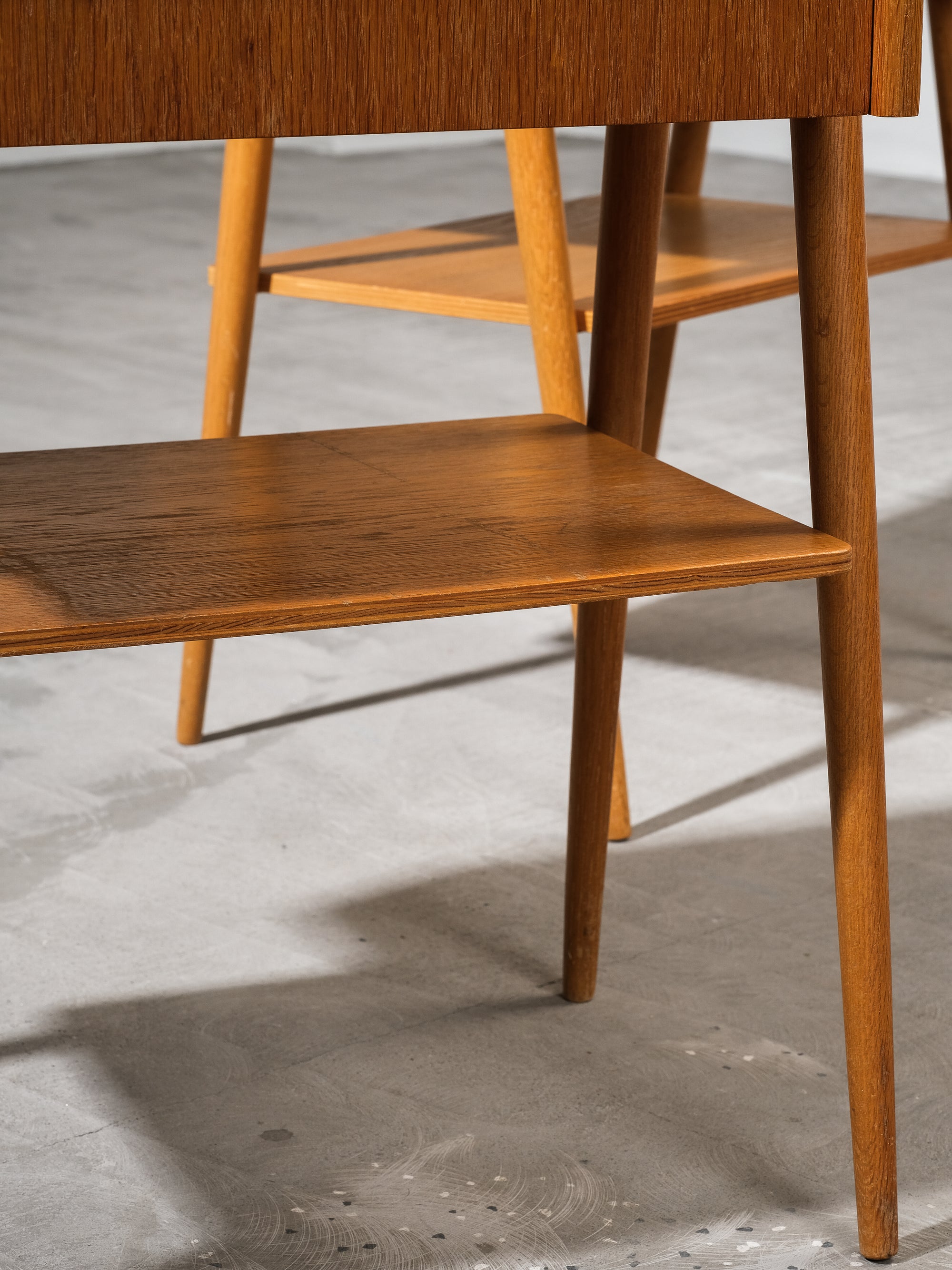 Oak Nightstands from AB Carlström & Co, Sweden, 1950s, Set of 2