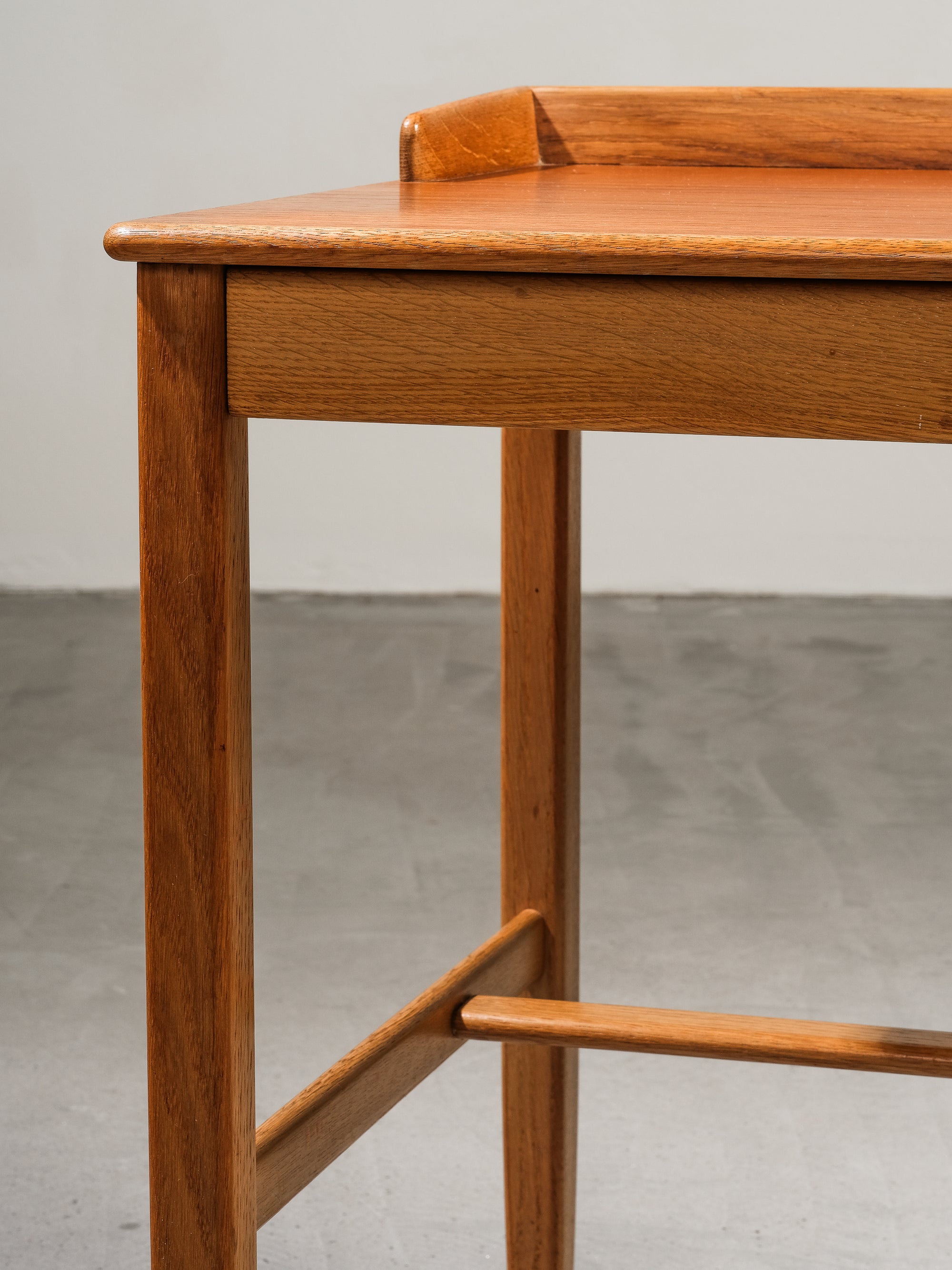 Mid-Century Oak and Teak Side Table w/ Drawer by Tingströms, Sweden