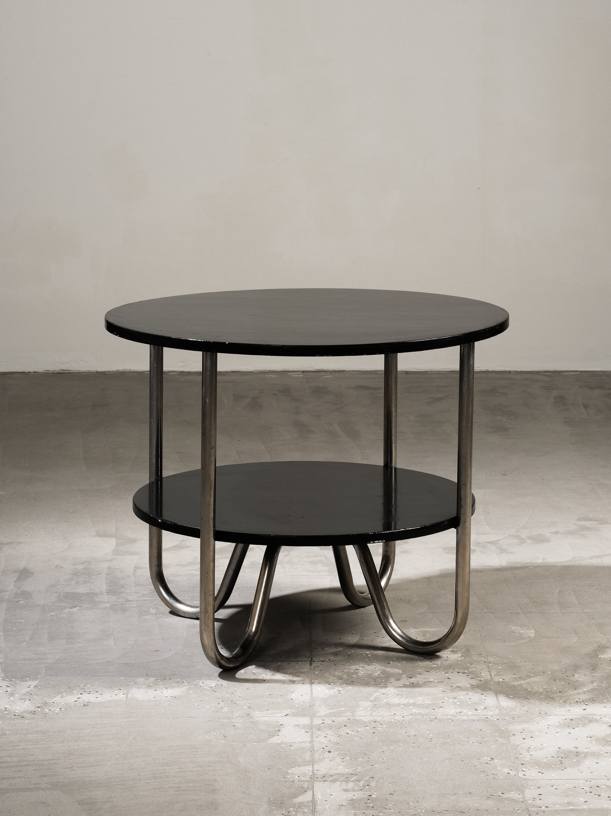 Functionalist/Bauhaus Style Tubular Steel Side Table, 1930s