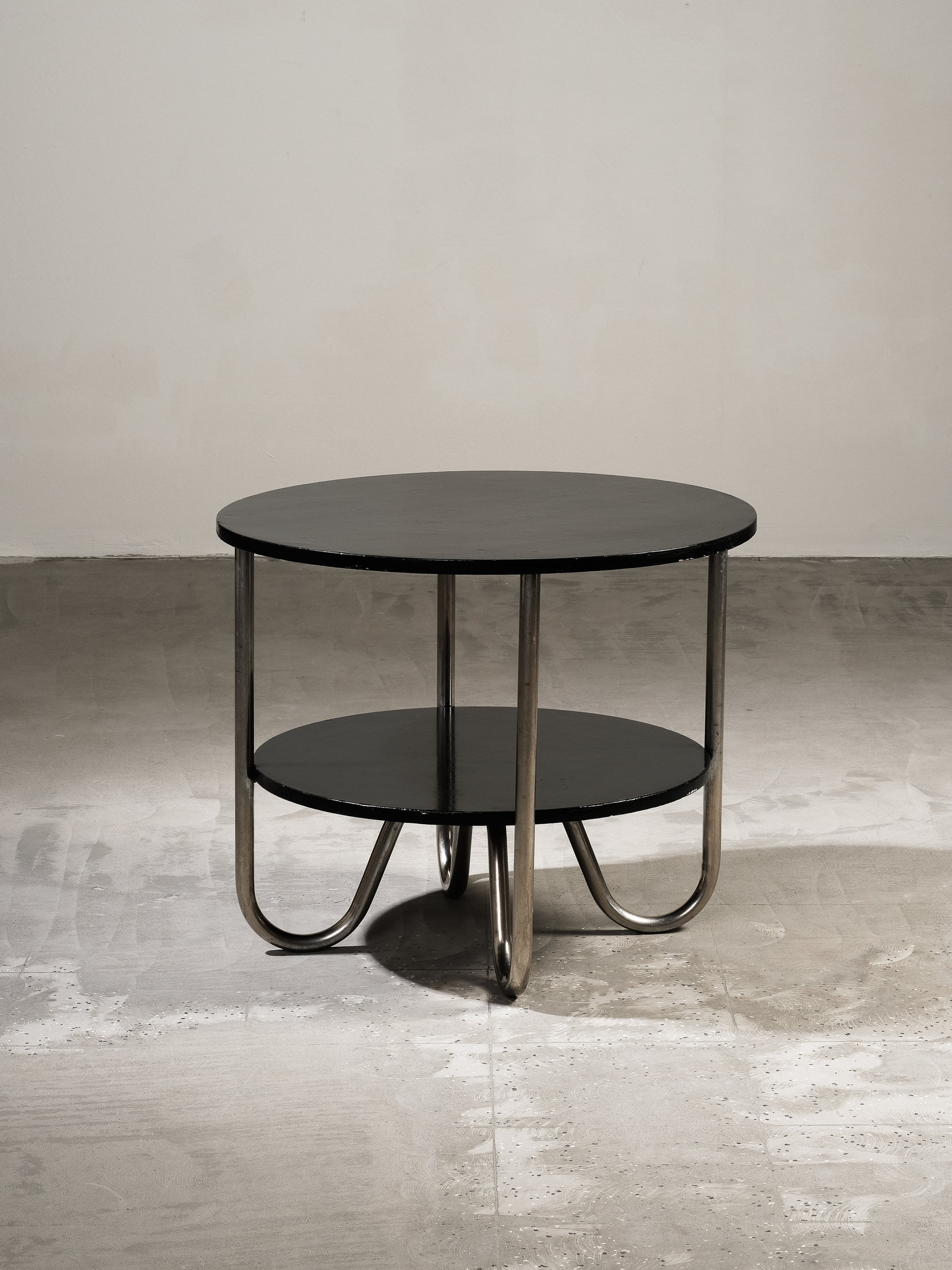 Functionalist/Bauhaus Style Tubular Steel Side Table, 1930s