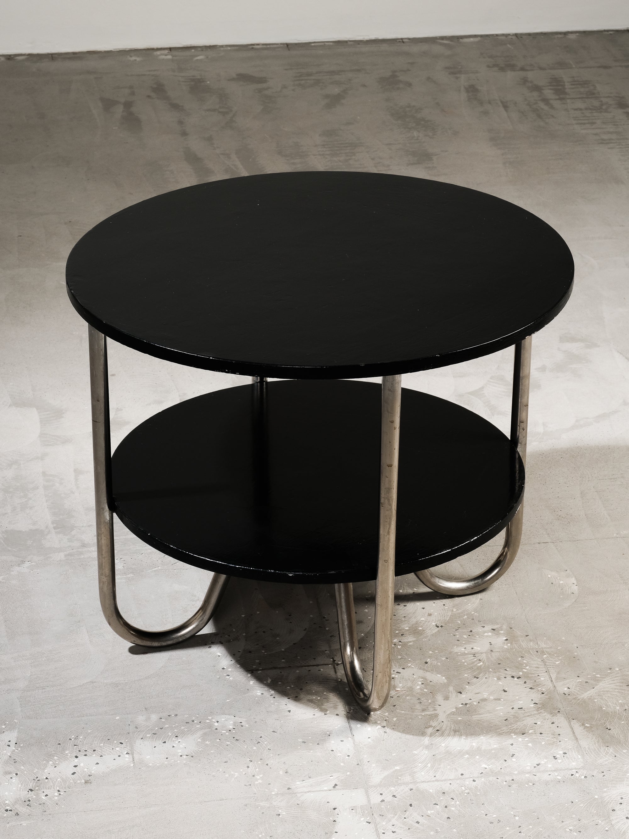 Functionalist/Bauhaus Style Tubular Steel Side Table, 1930s