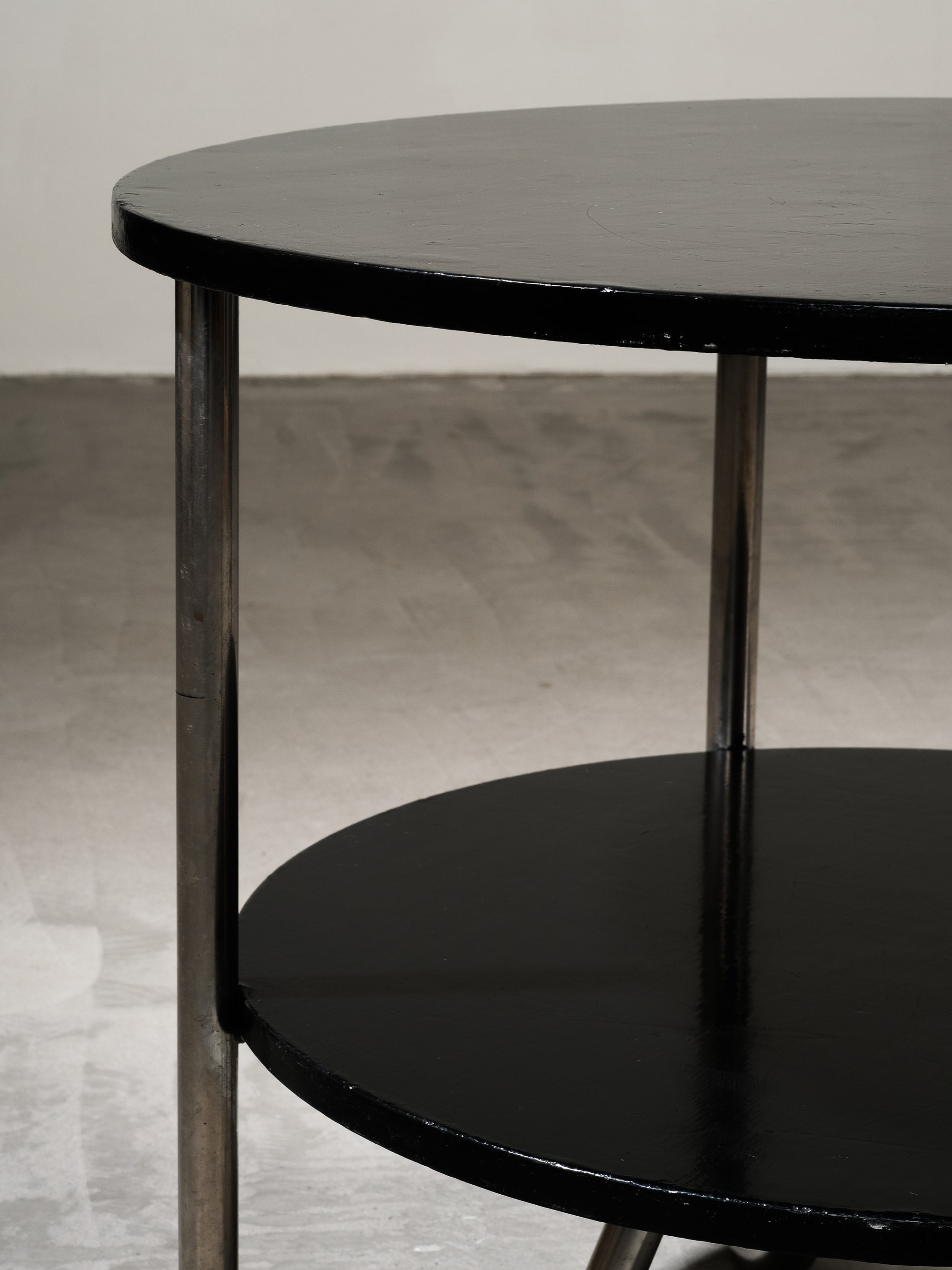 Functionalist/Bauhaus Style Tubular Steel Side Table, 1930s