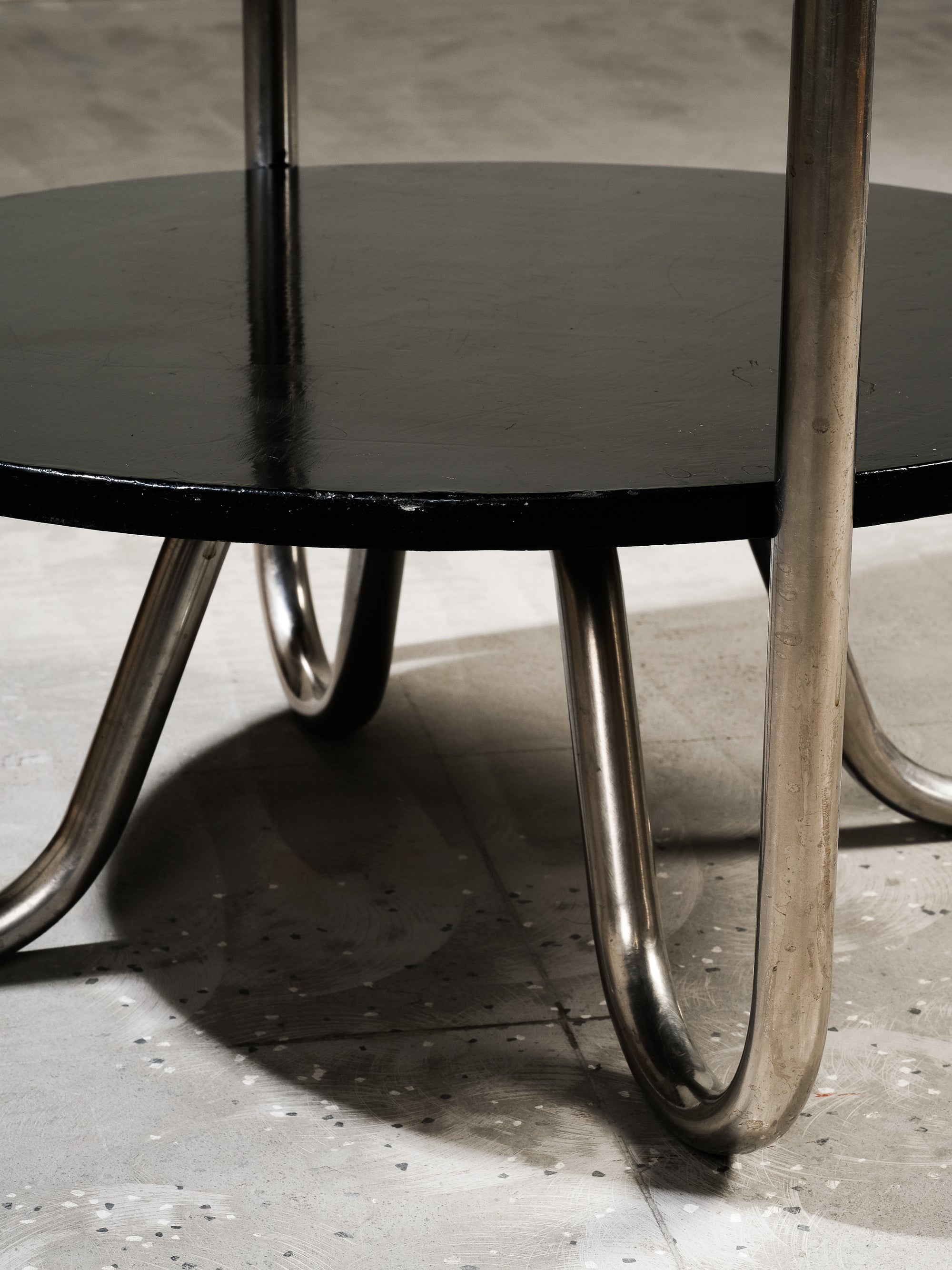 Functionalist/Bauhaus Style Tubular Steel Side Table, 1930s