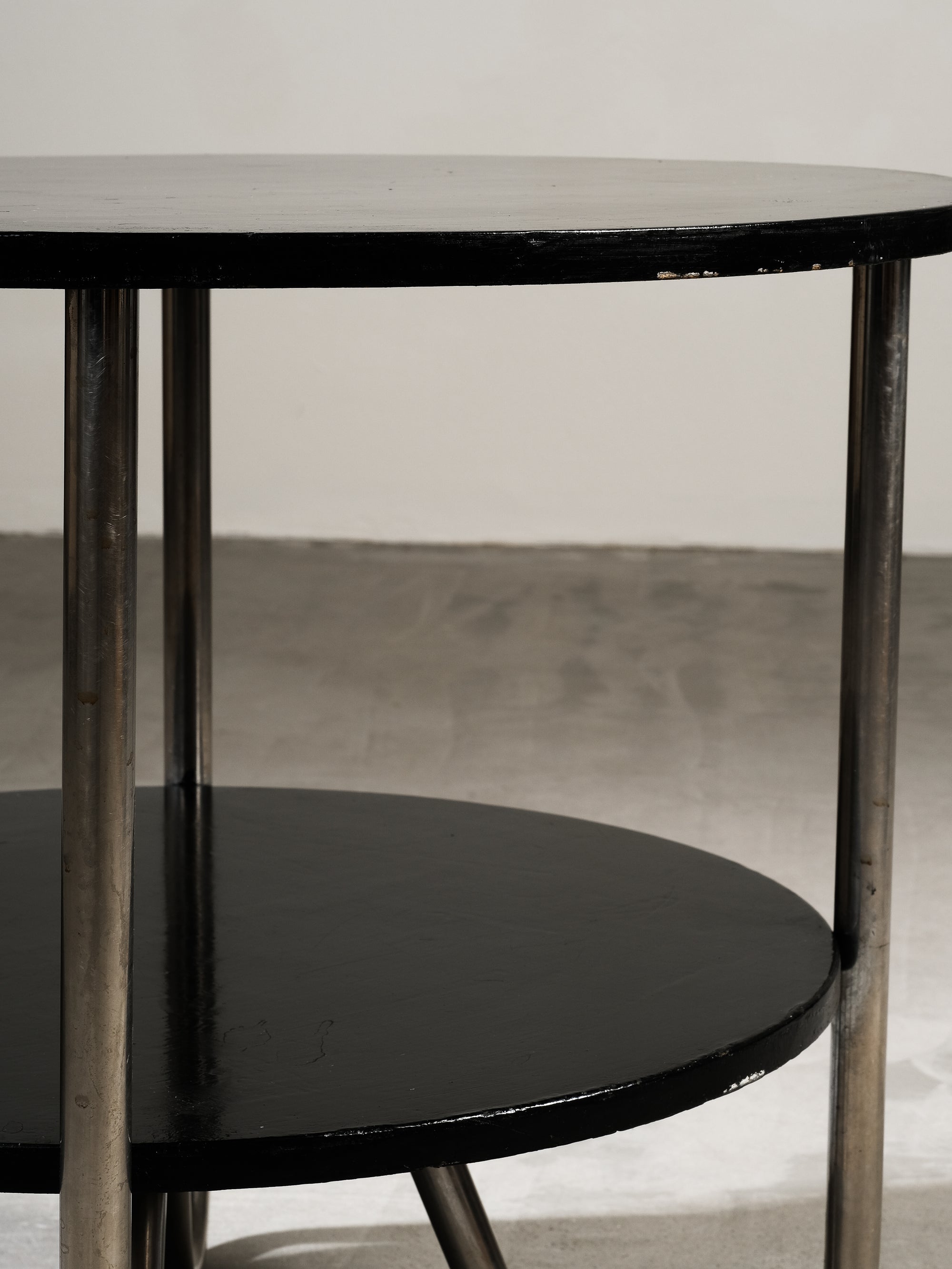 Functionalist/Bauhaus Style Tubular Steel Side Table, 1930s