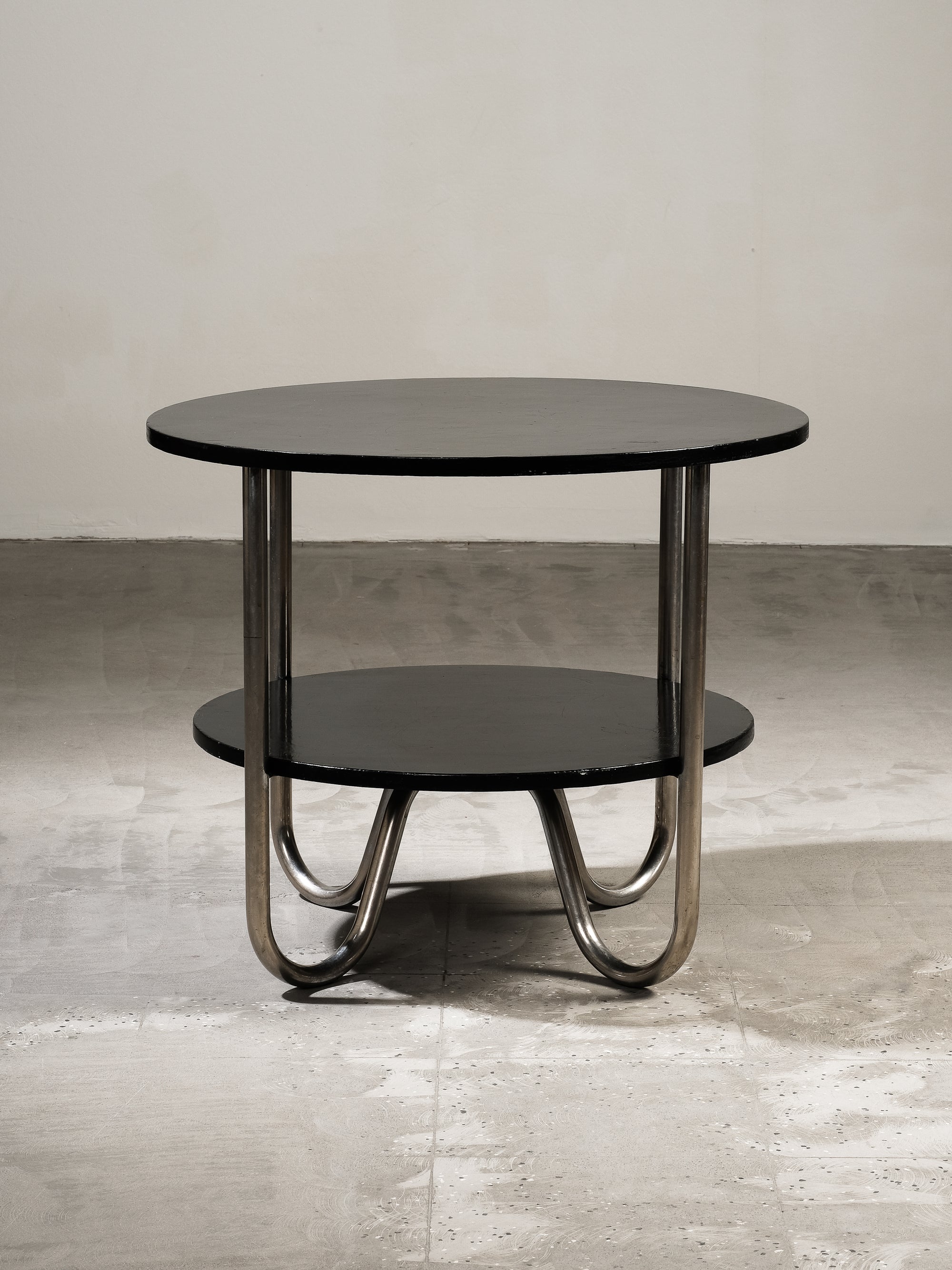 Functionalist/Bauhaus Style Tubular Steel Side Table, 1930s