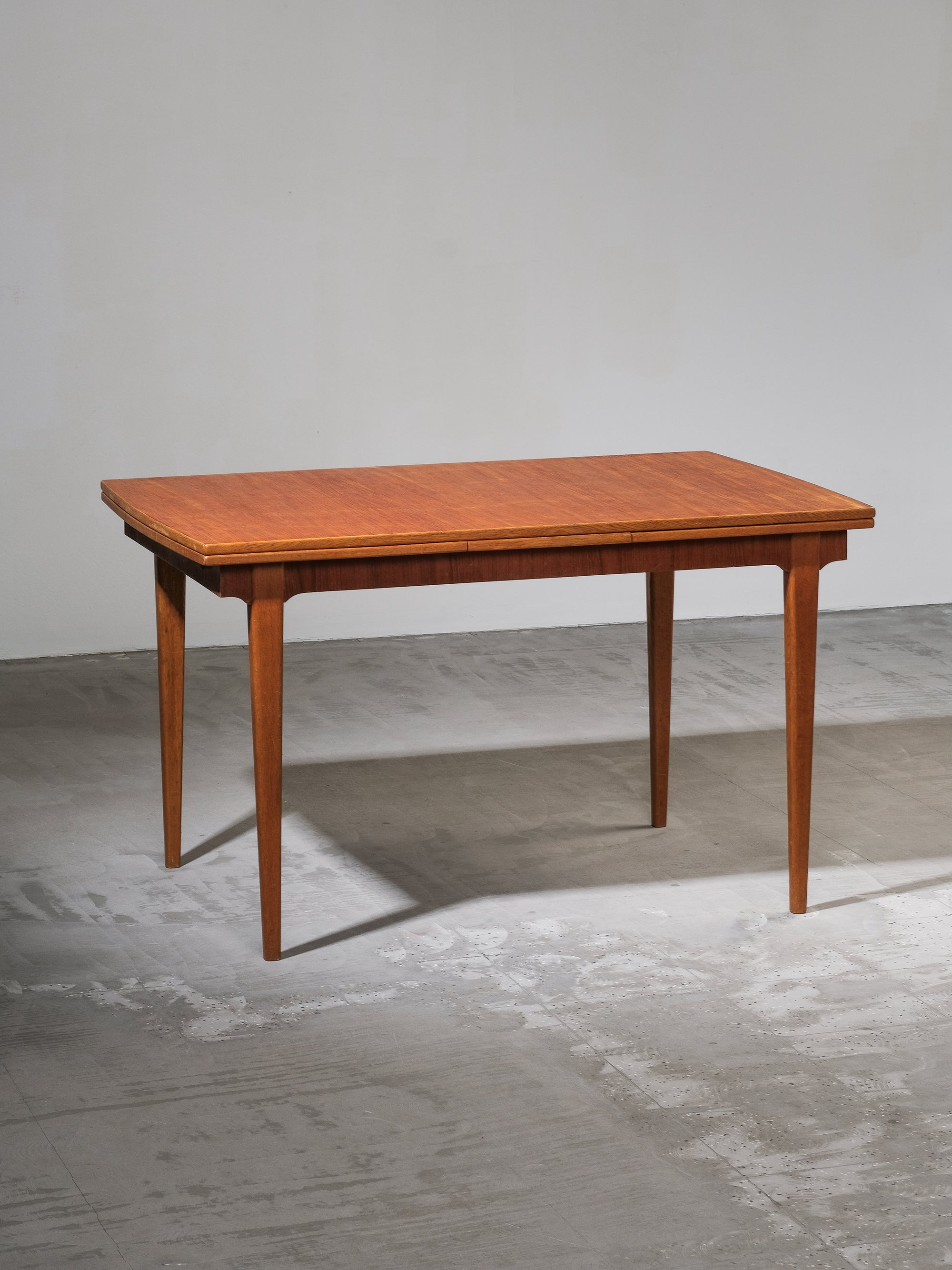 Scandinavian Teak & Oak Extendable Dining Table, 1960s