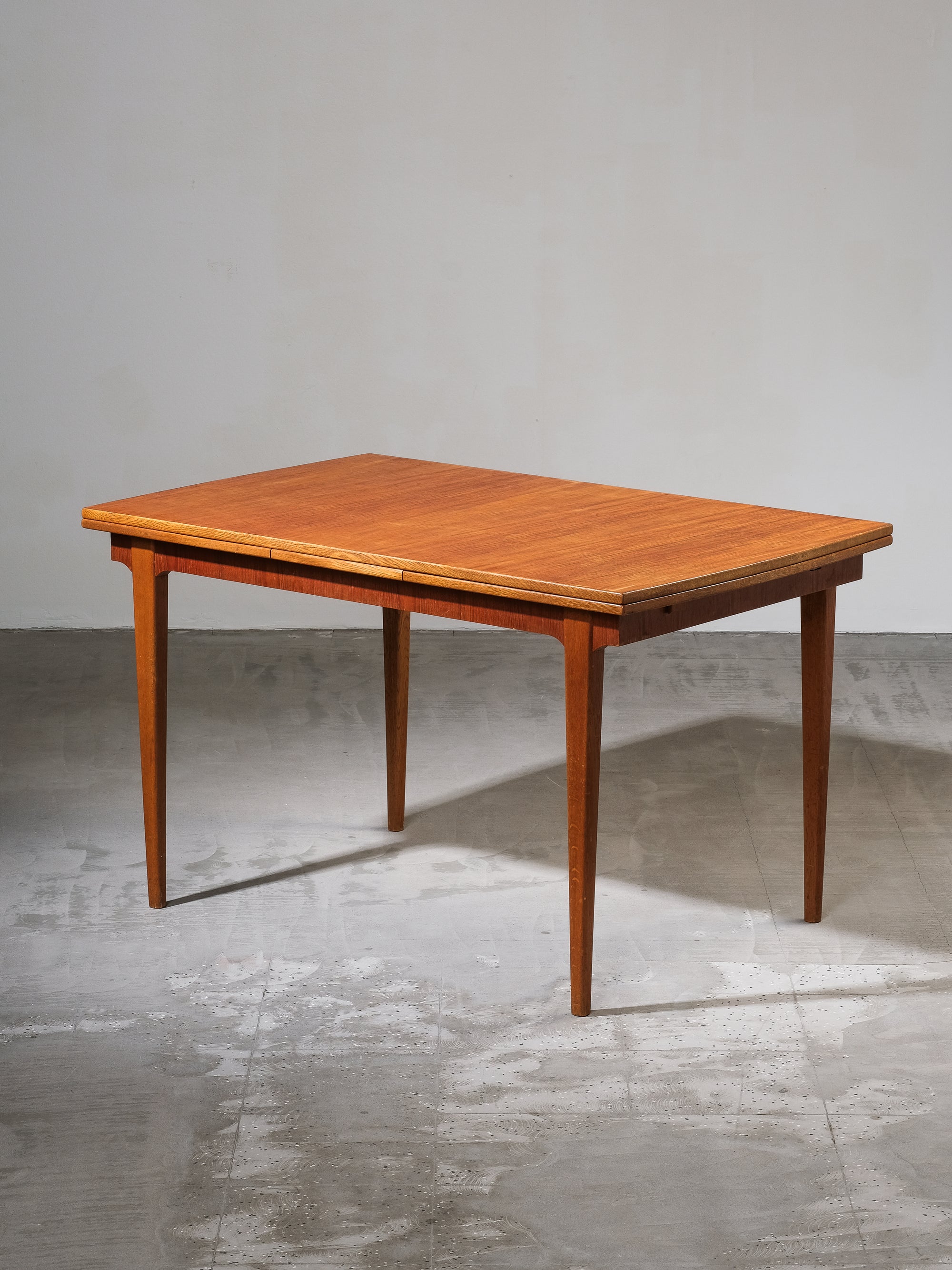 Scandinavian Teak & Oak Extendable Dining Table, 1960s