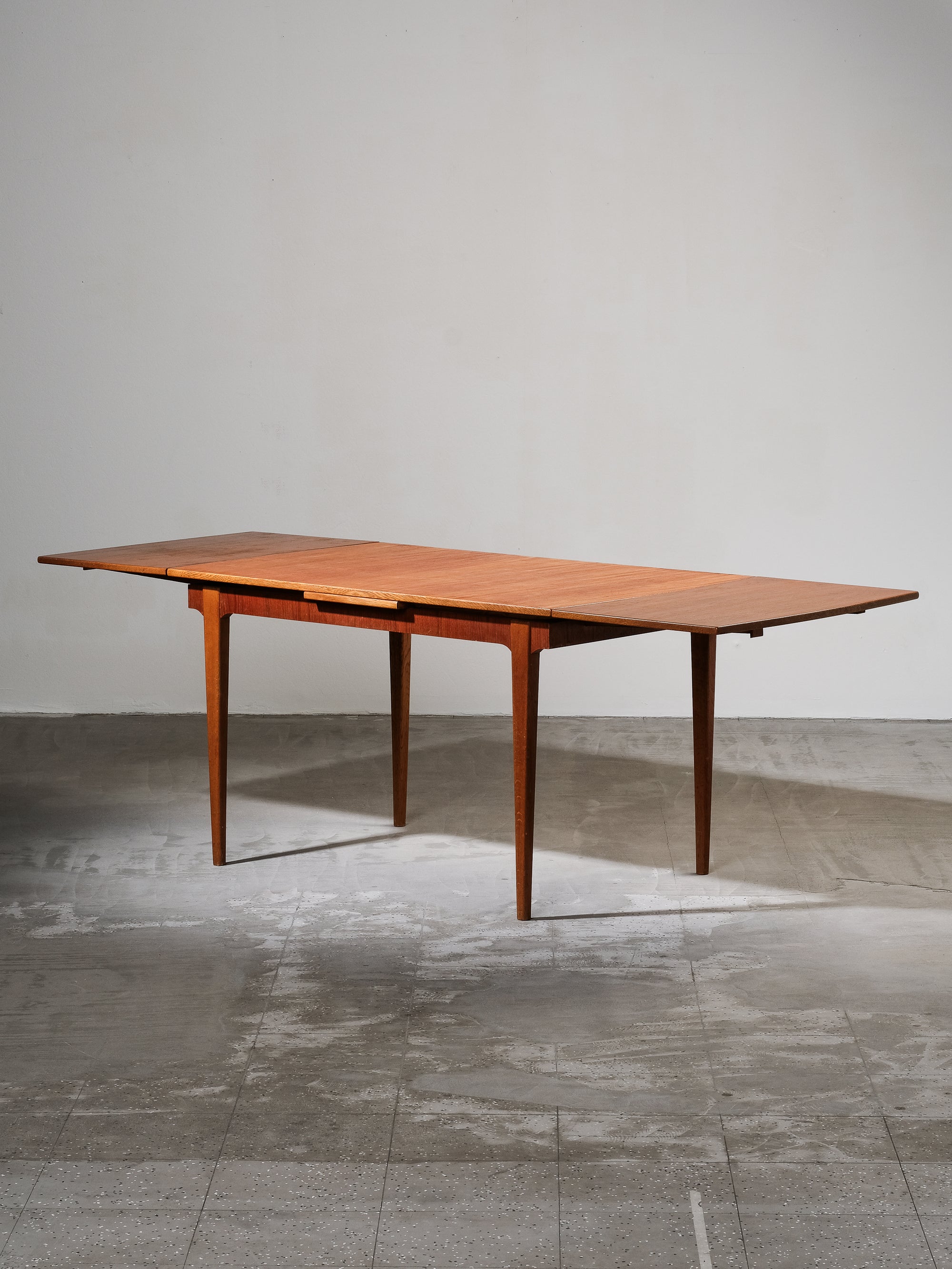Scandinavian Teak & Oak Extendable Dining Table, 1960s