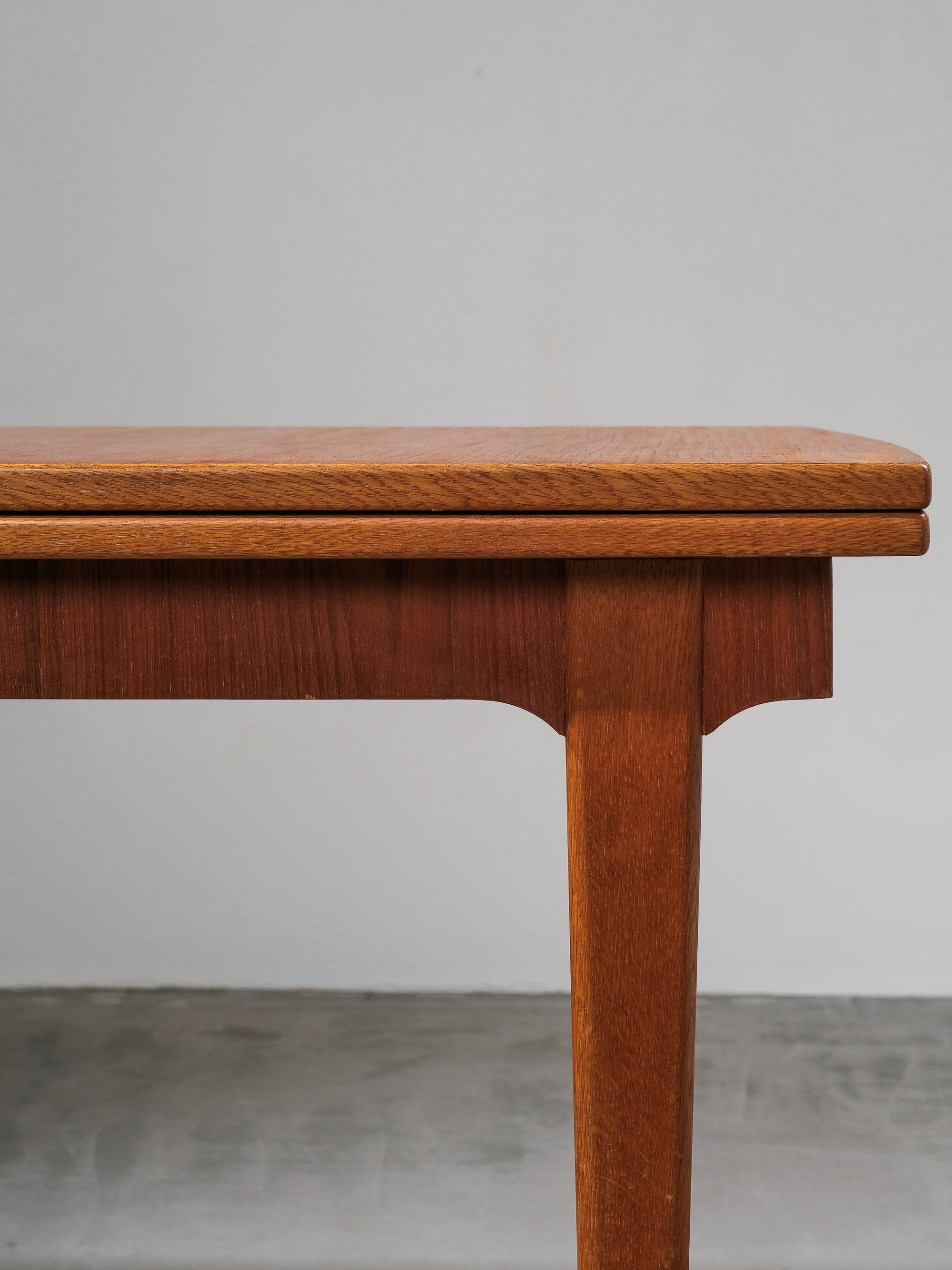 Scandinavian Teak & Oak Extendable Dining Table, 1960s