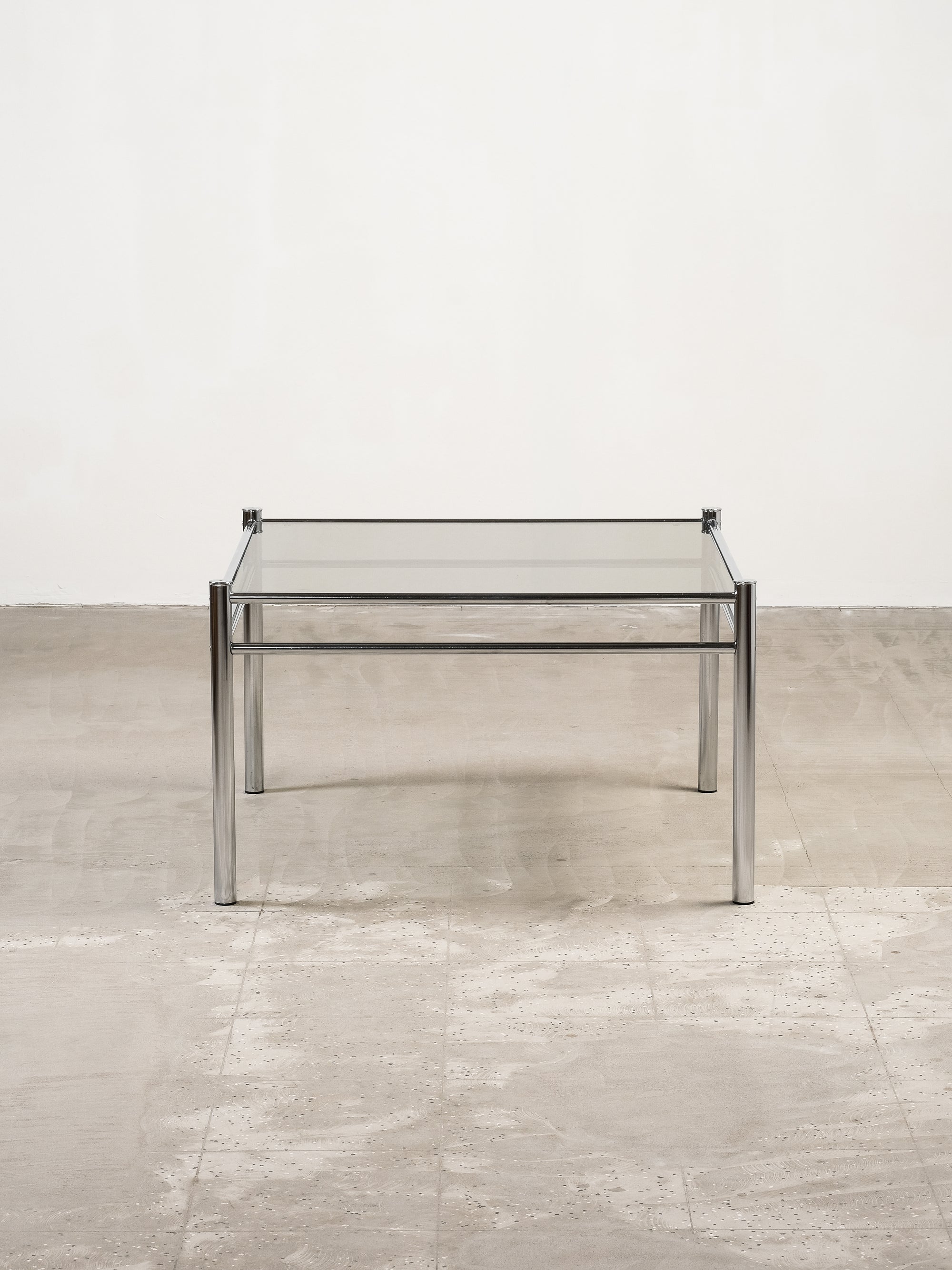 Vintage Chrome & Smoked Glass Coffee Table